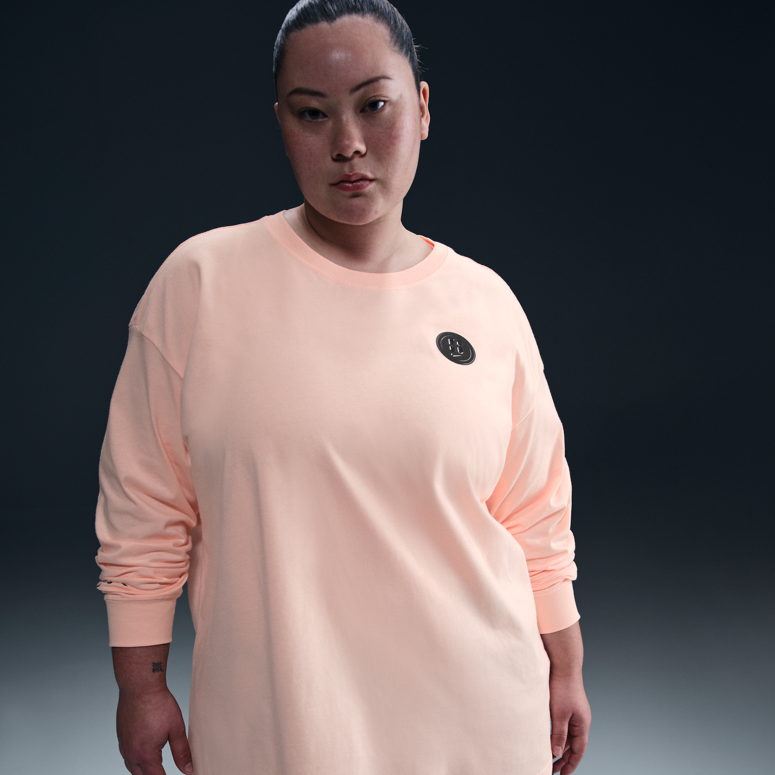 Nike Women's Sabrina Long-sleeve Basketball T-shirt (plus Size) In Pink