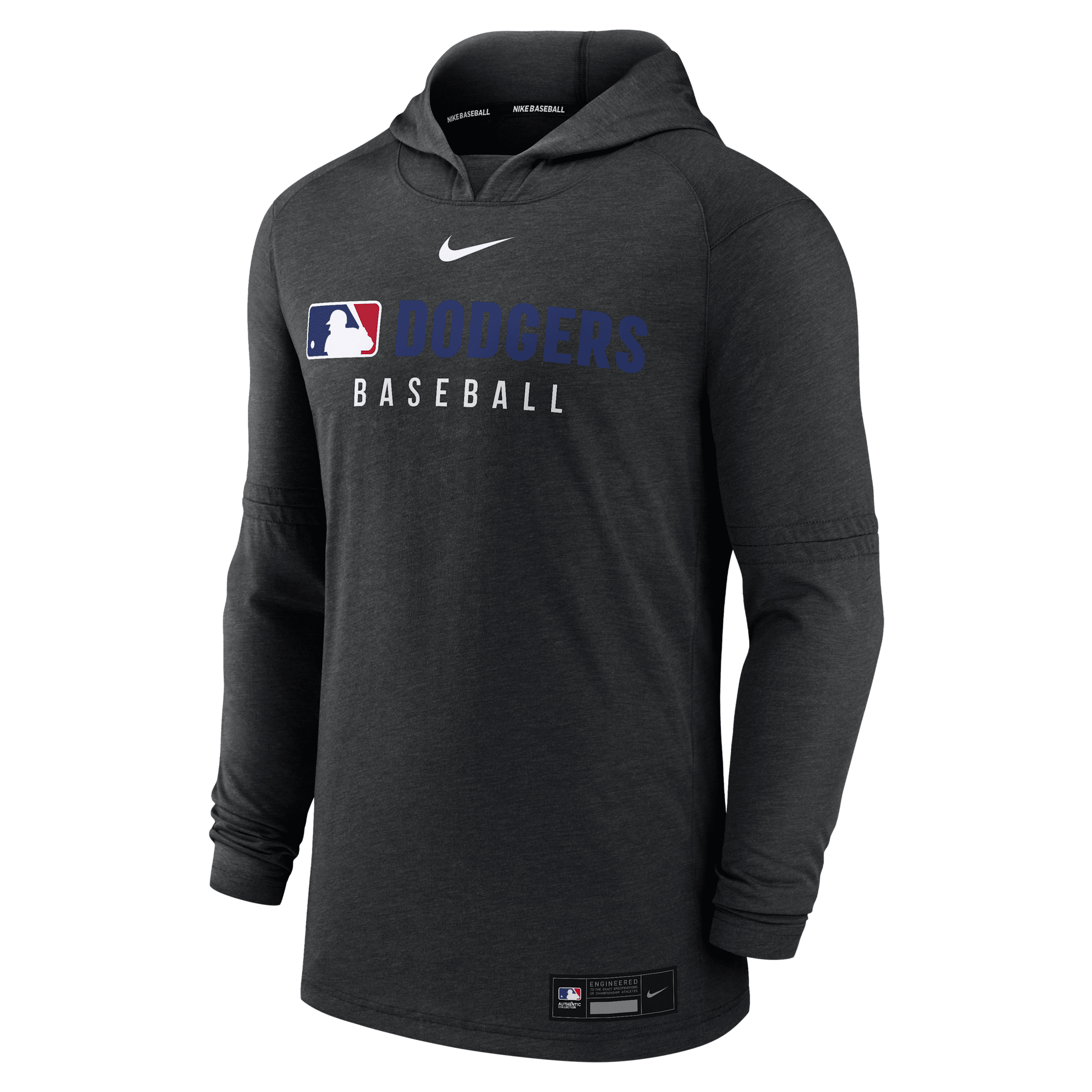 Nike Los Angeles Dodgers Authentic Collection  Men's Dri-fit Mlb Pullover Hoodie In Burgundy