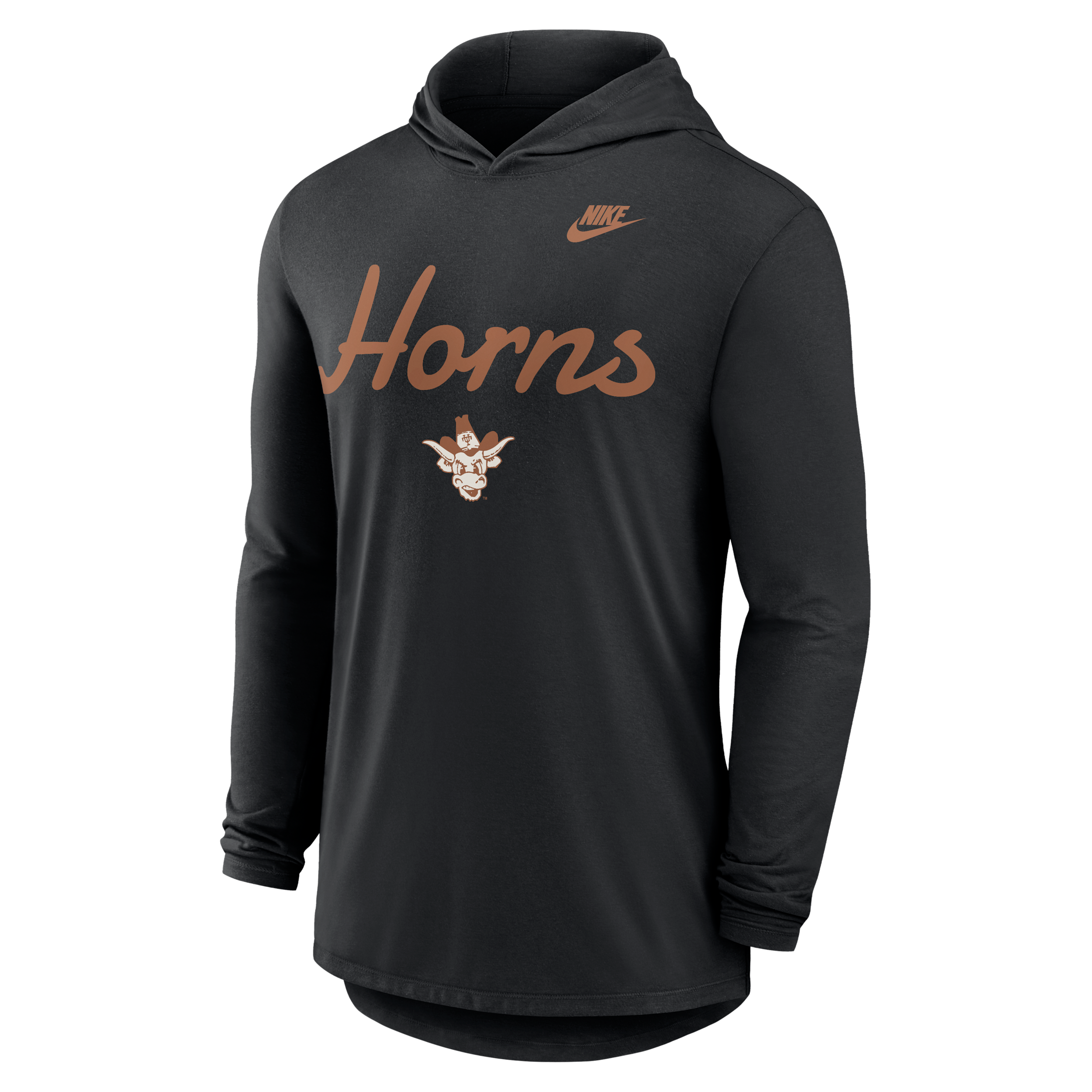 Texas Legacy Nike Men's Dri-FIT College Long-Sleeve Hooded Top in Black | 01NB00ATXV-L4T