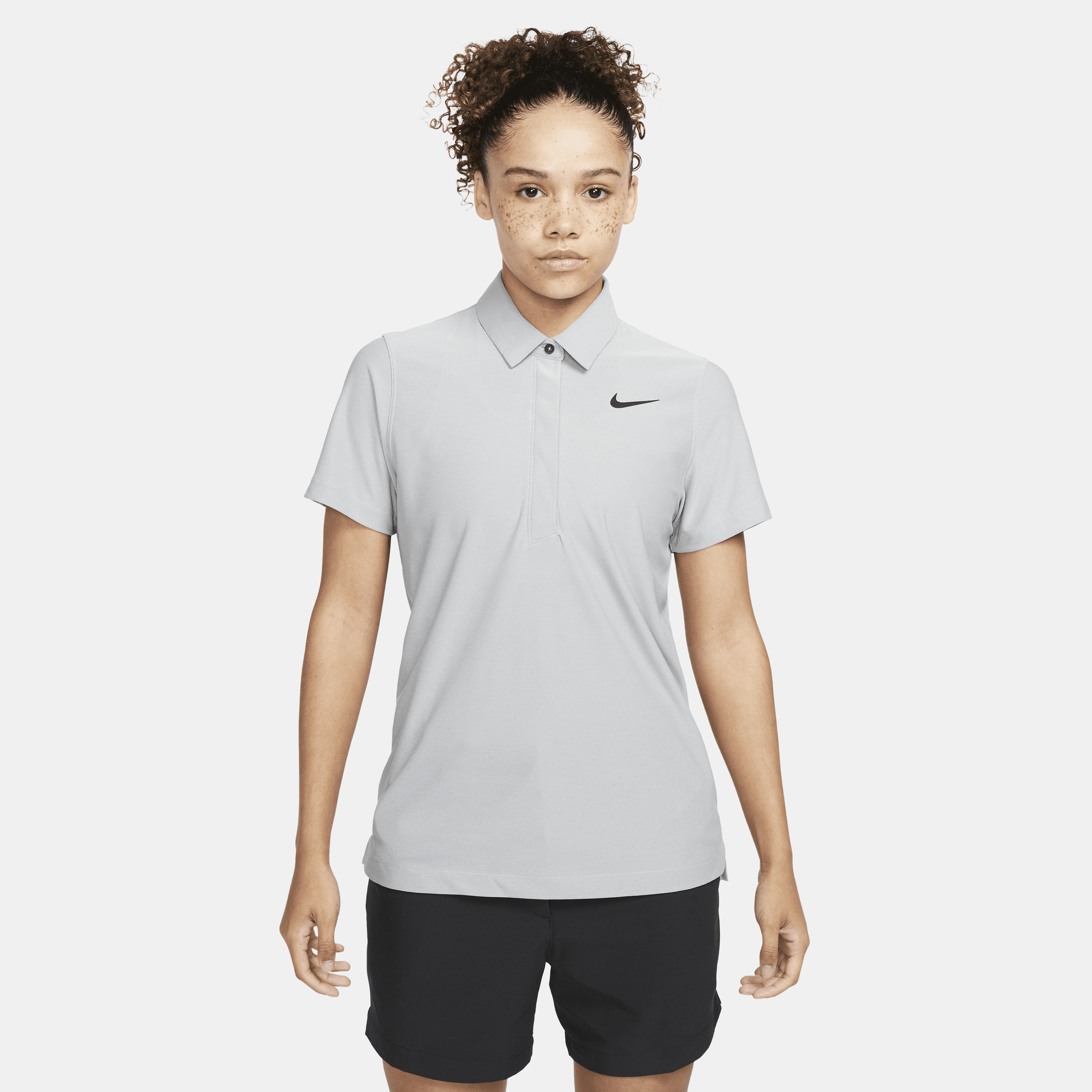 Nike Women's Dri-fit Adv Tour Short-sleeve Golf Polo In Grey