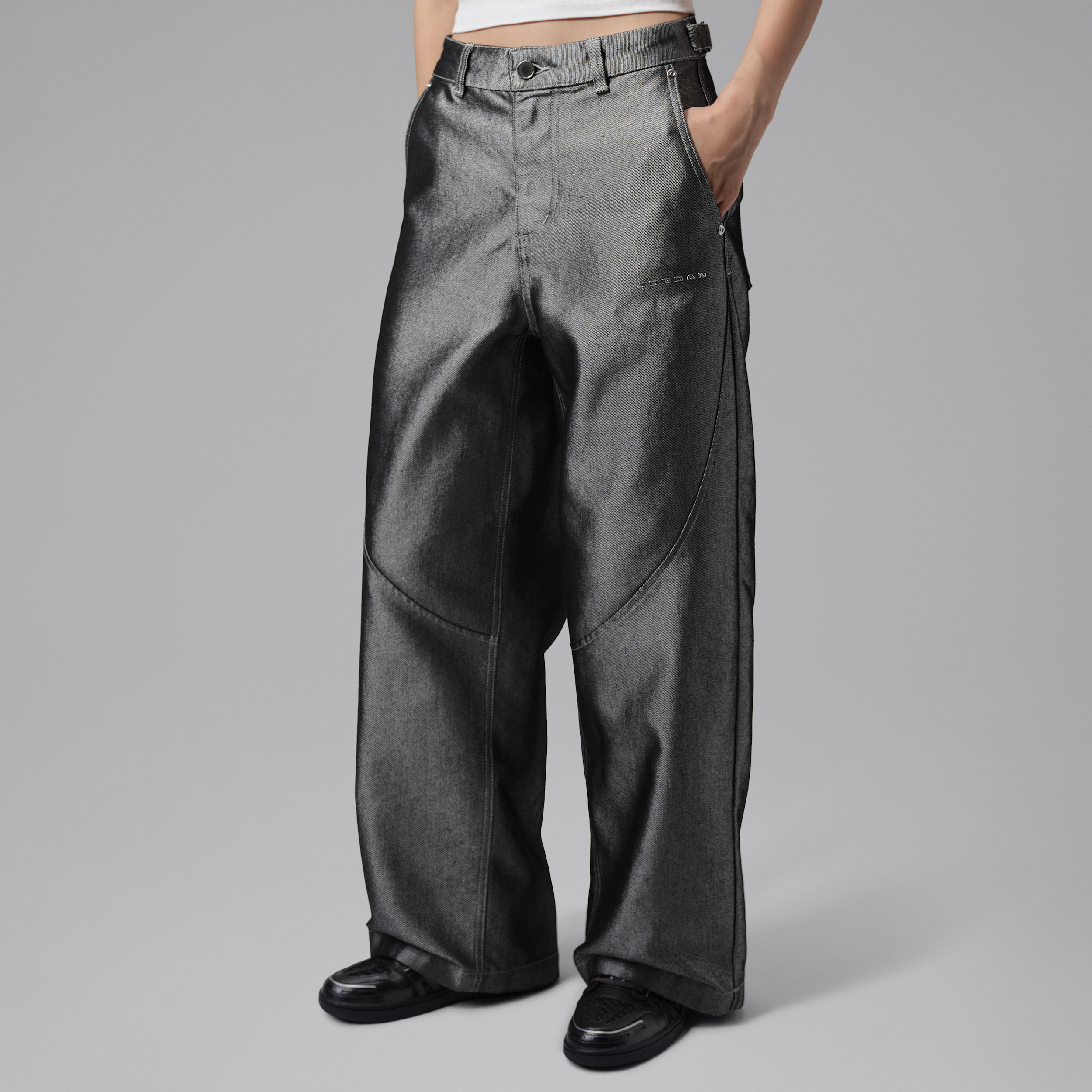 Women's Jordan Flight Baggy Pants in Grey | IM6809-095