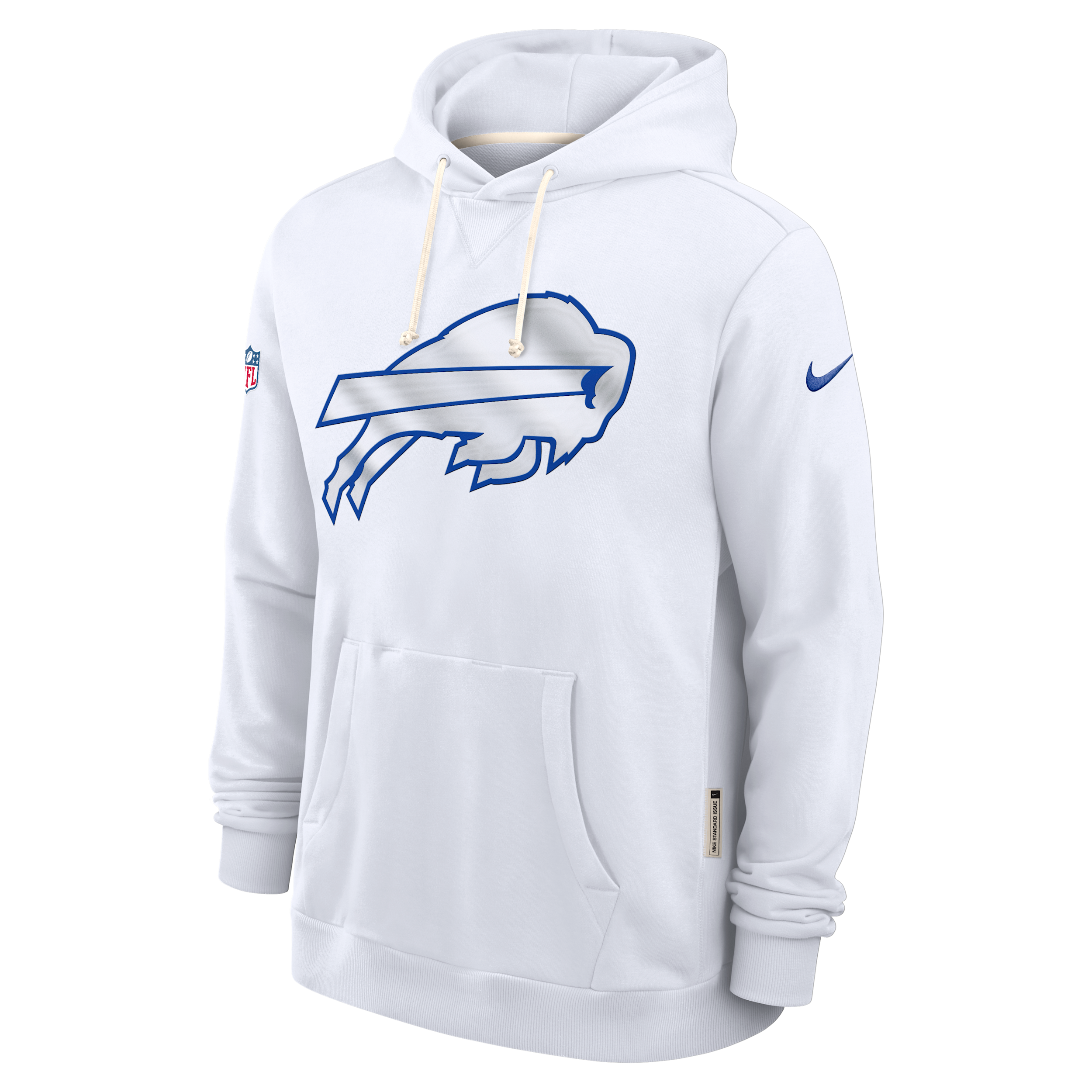 Buffalo Bills Rivalries Collection Sideline Nike Men's Dri-FIT NFL Pullover Hoodie in White | 03AZ10A81-LF7
