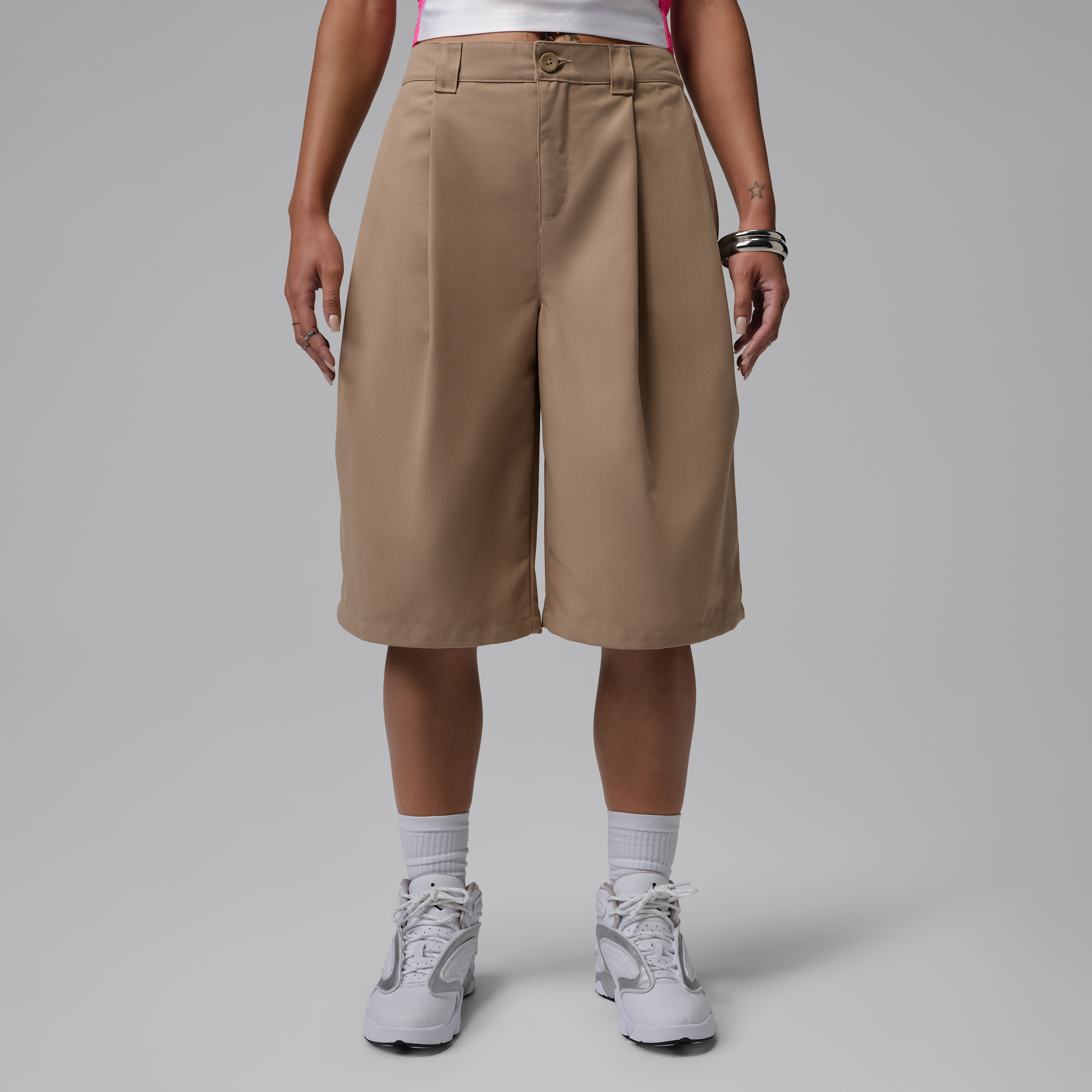 Women's Jordan Flight Big Chino Shorts in Brown | IH0657-247