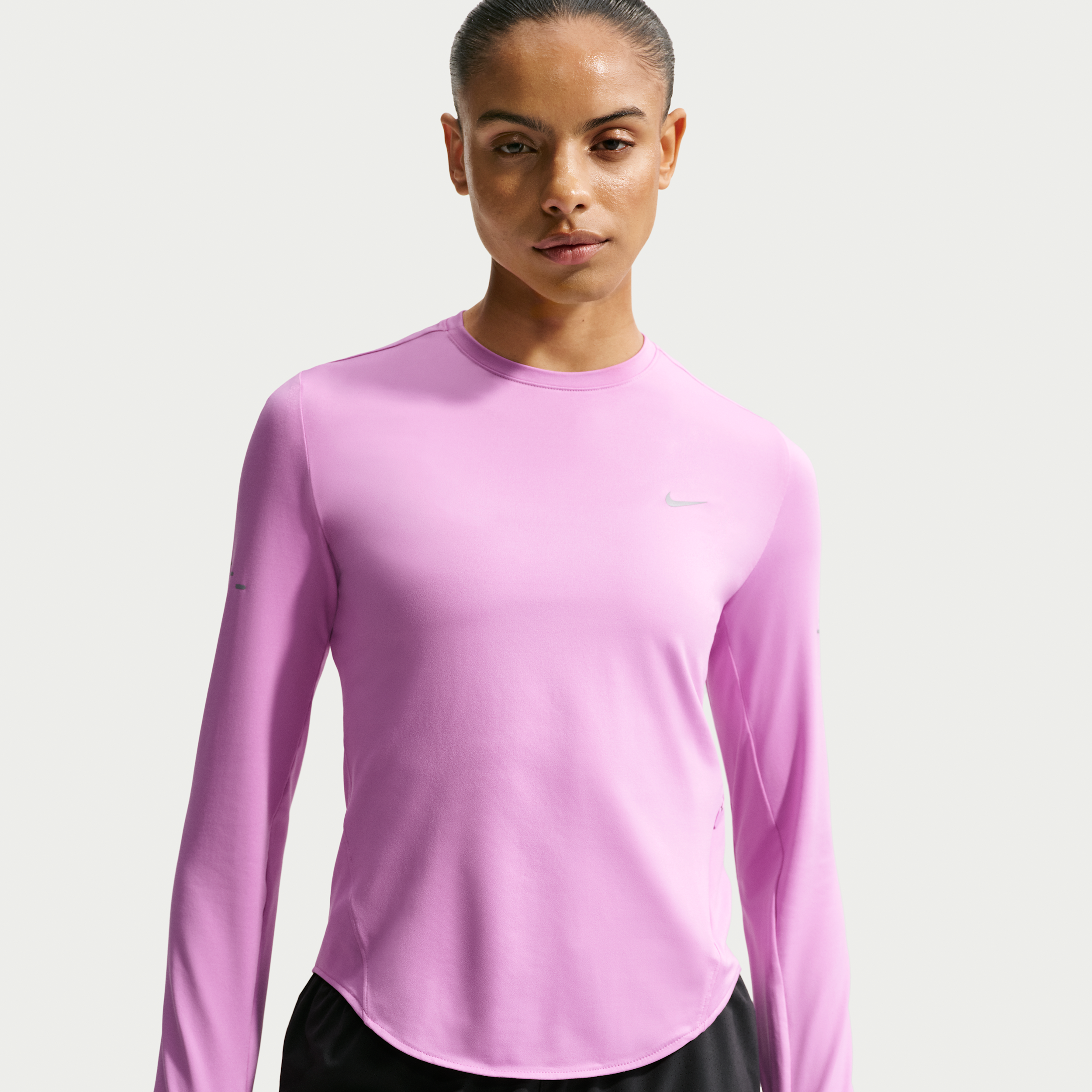Nike Women's Swift Dri-FIT UV Long-Sleeve Crew-Neck Running Top in Purple | HQ0503-503