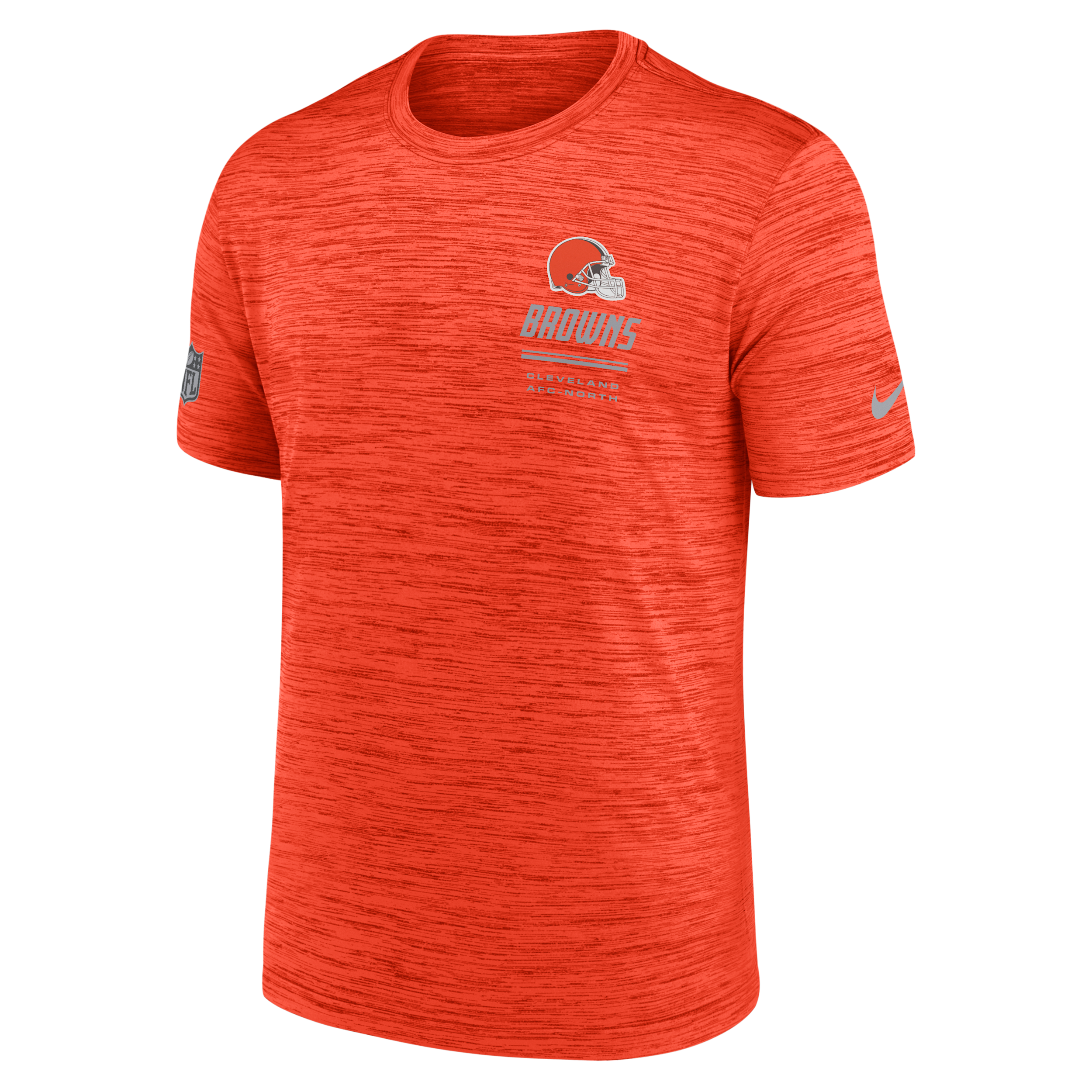 Cleveland Browns Sideline Team Issue Velocity Nike Men's Dri-FIT NFL T-Shirt in Orange | 02ER89L9I-7VD