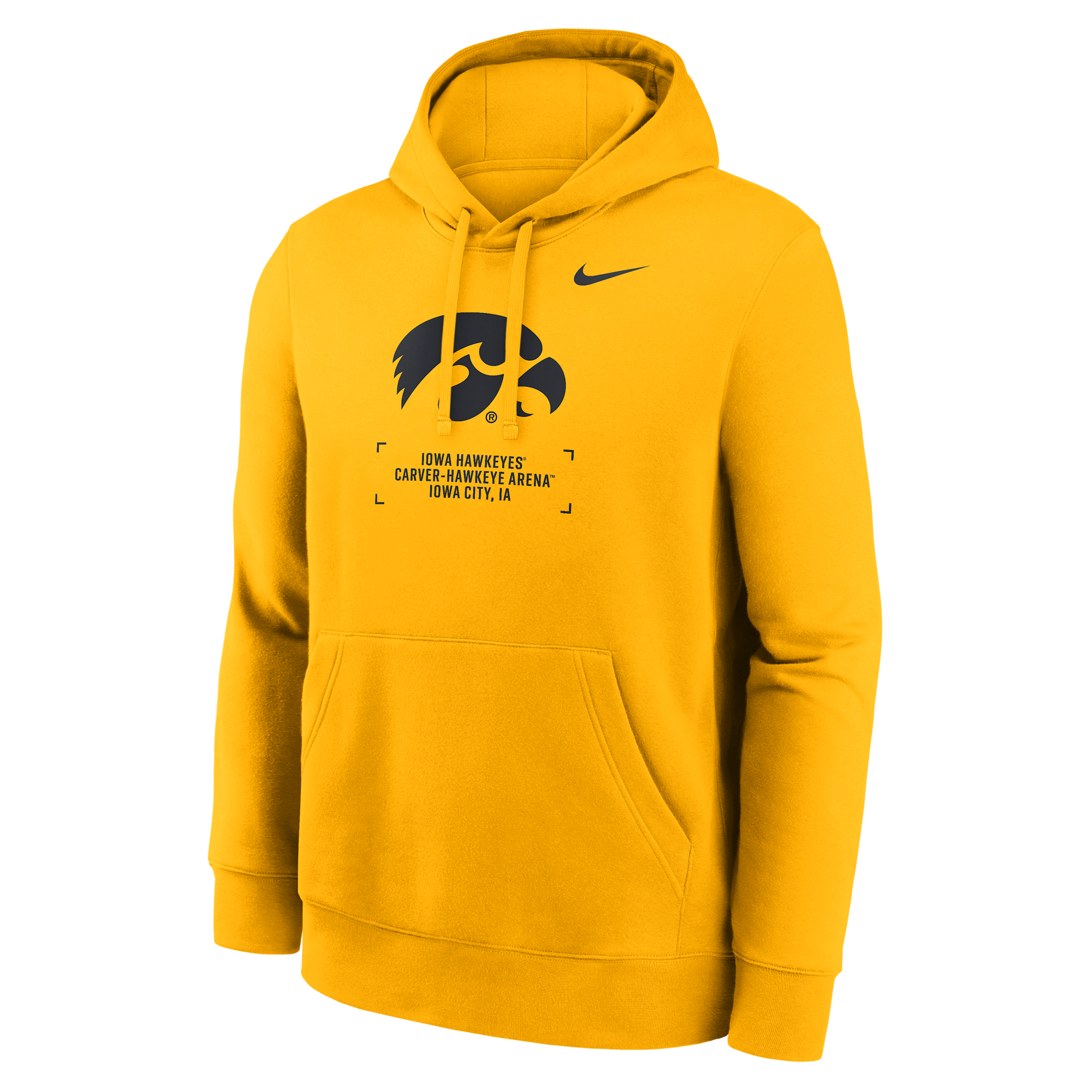 Iowa Club Basketball 2-Hit Nike Men's College Pullover Hoodie in Yellow | NKDK76IIA-DV1