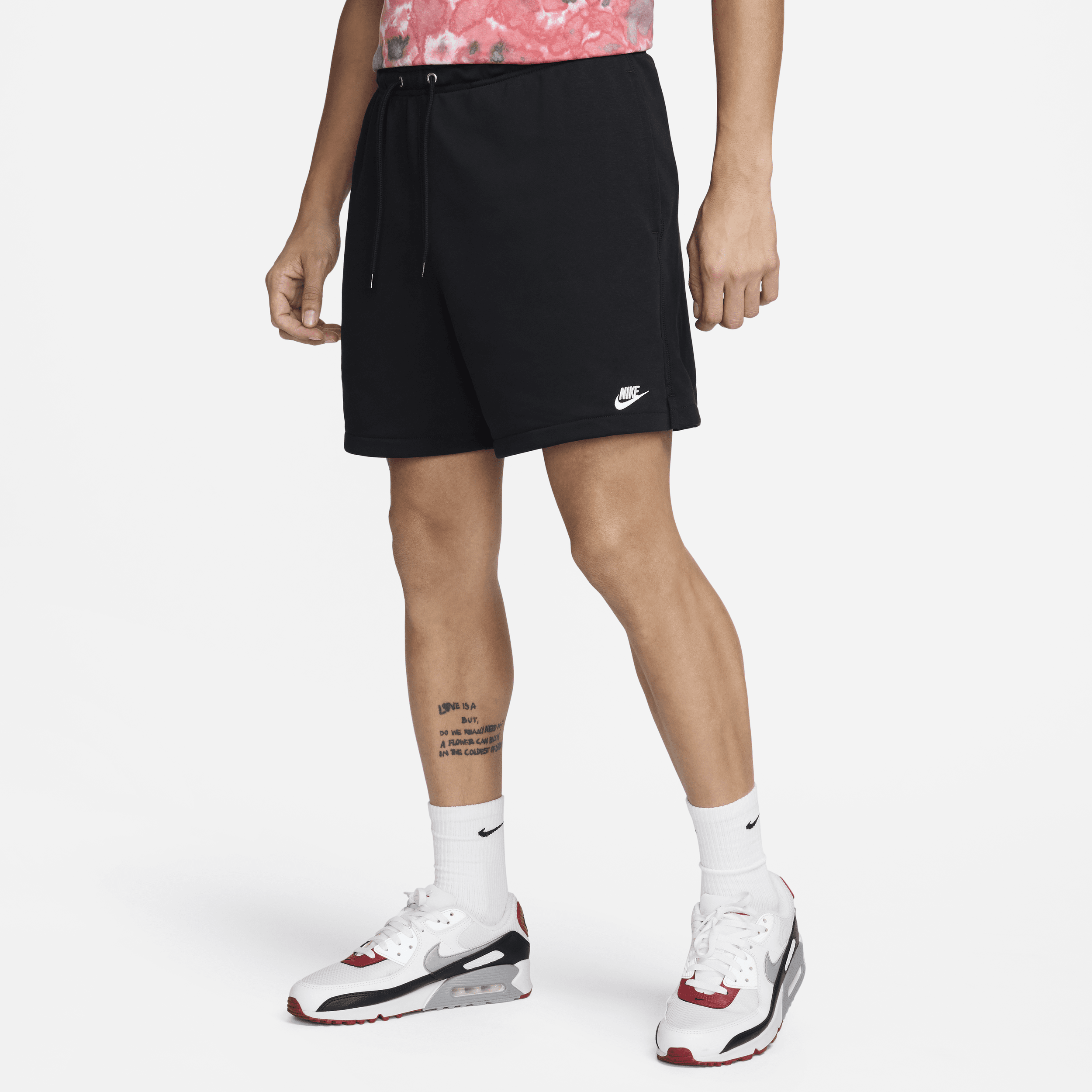 Shop Nike Men's Club French Terry Flow Shorts In Black