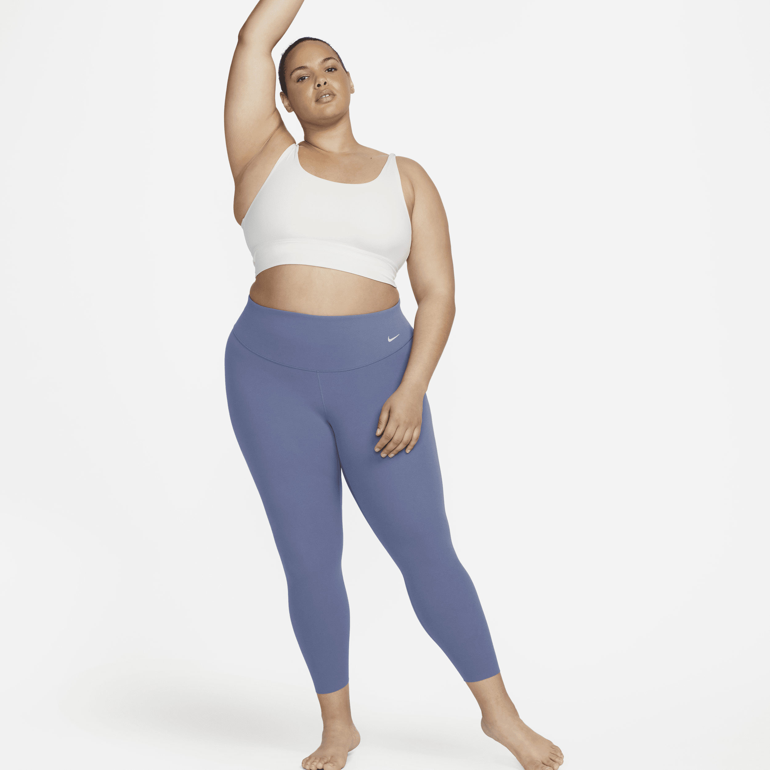 Nike Women's Zenvy Gentle-support High-waisted 7/8 Leggings (plus Size) In Blue