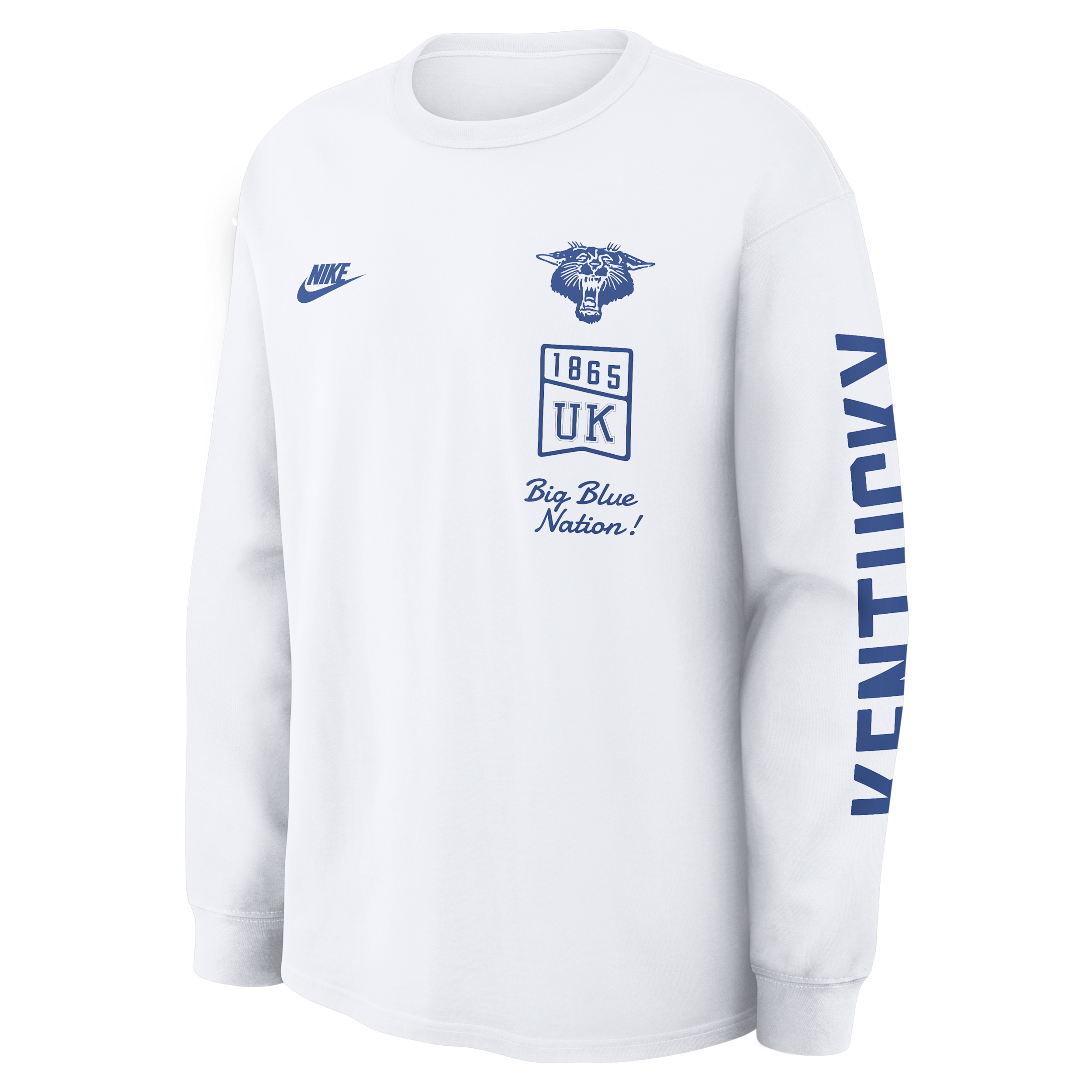 Nike Men's White Kentucky Wildcats Max 90 Legacy Multi Graphic Long-Sleeve T-Shirt - White