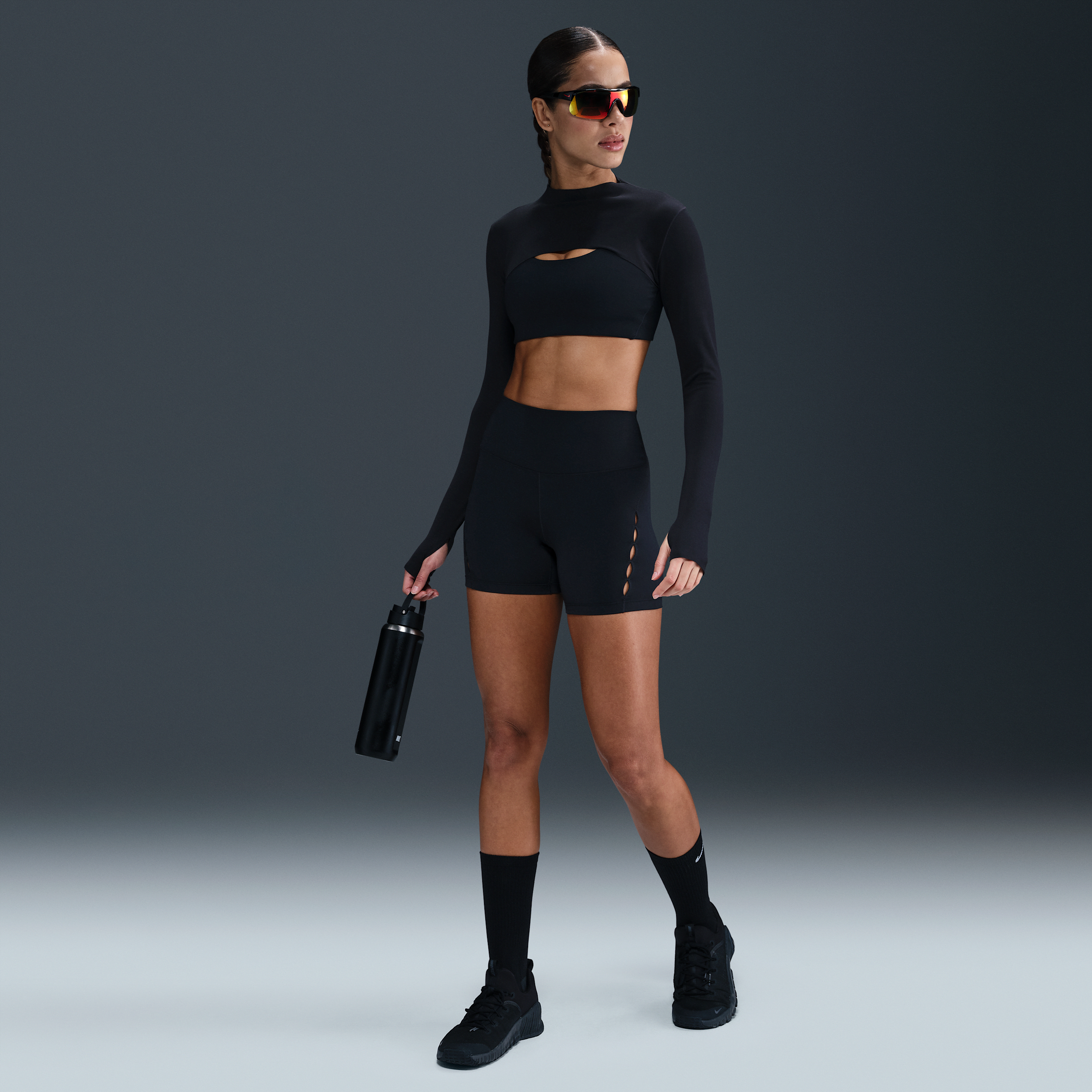 Nike Dri-fit One High-waist 5-inch Biker Shorts In Black