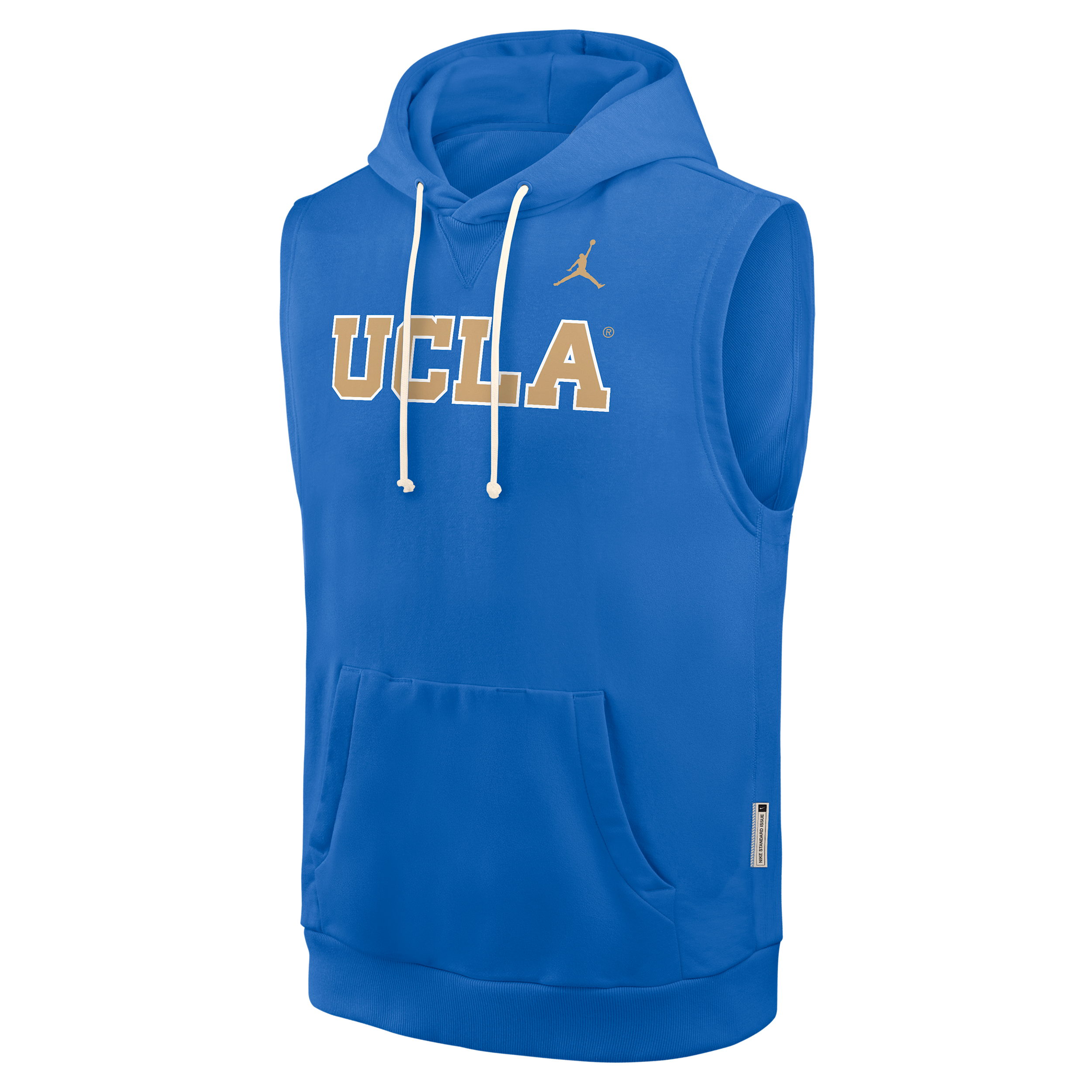 Men's UCLA Sideline Jordan Brand Dri-FIT College Sleeveless Pullover Hoodie in Blue | 0JB444UUCL-65K