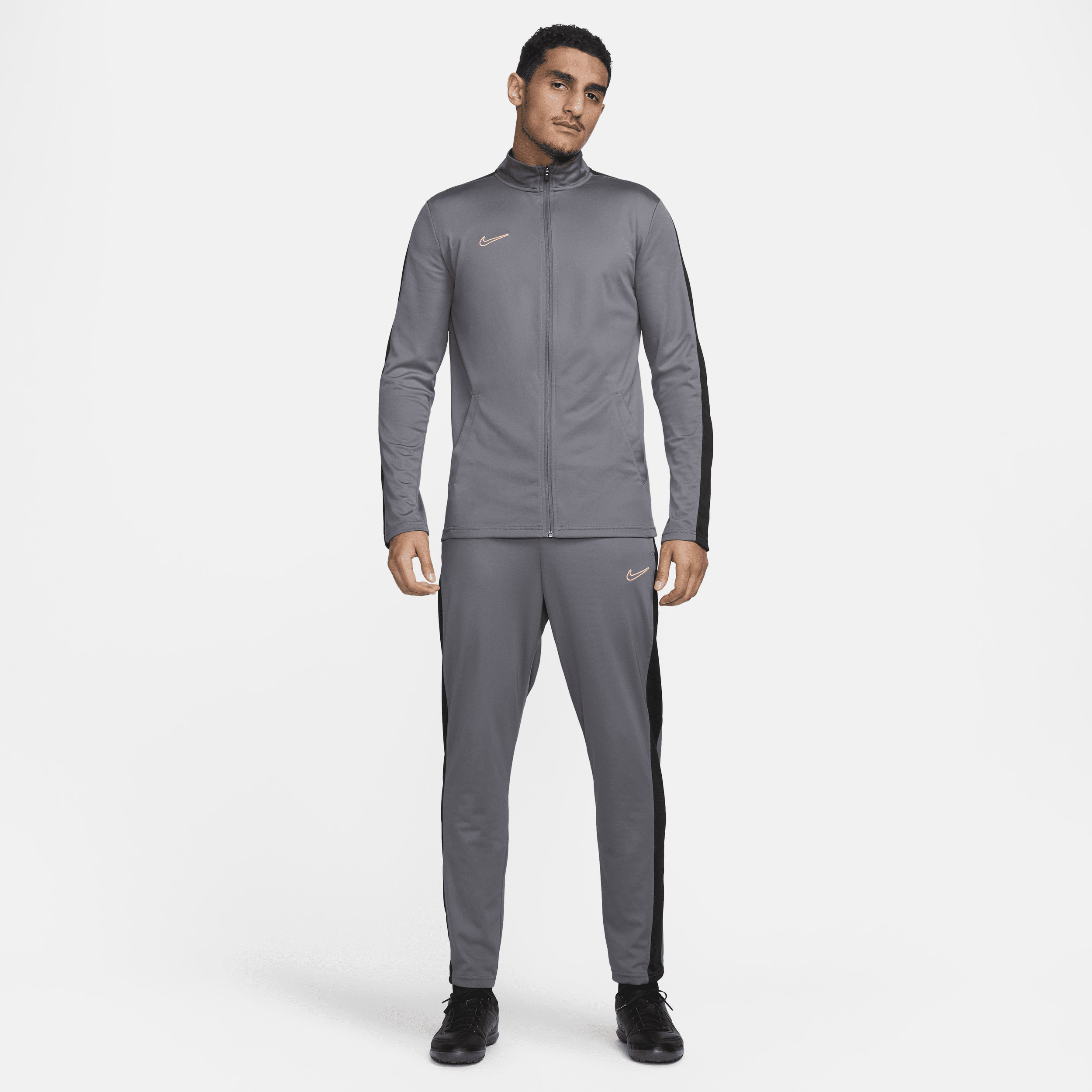 Shop Nike Men's Academy Dri-fit Soccer Tracksuit In Grey
