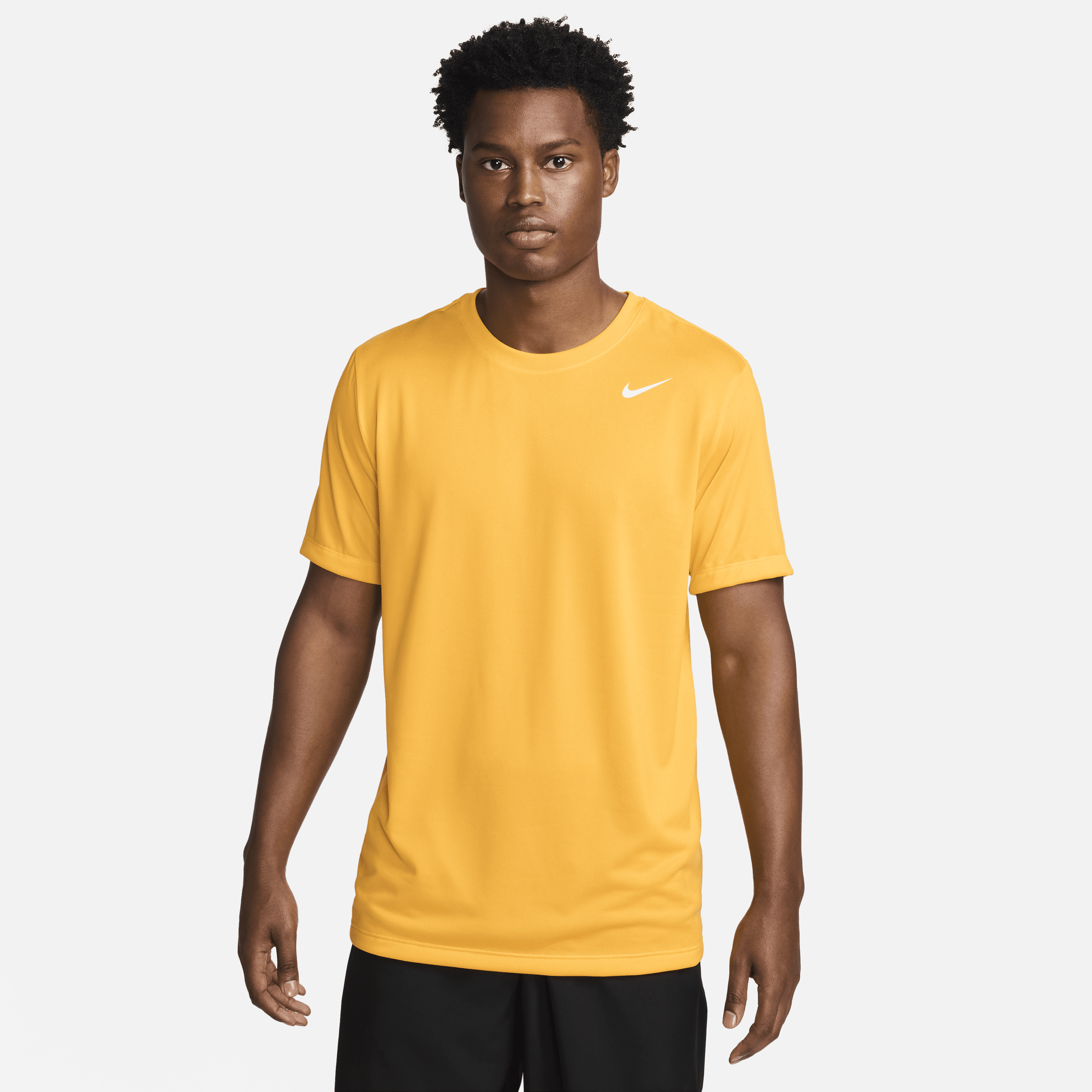 Shop Nike Men's Dri-fit Legend Fitness T-shirt In Yellow
