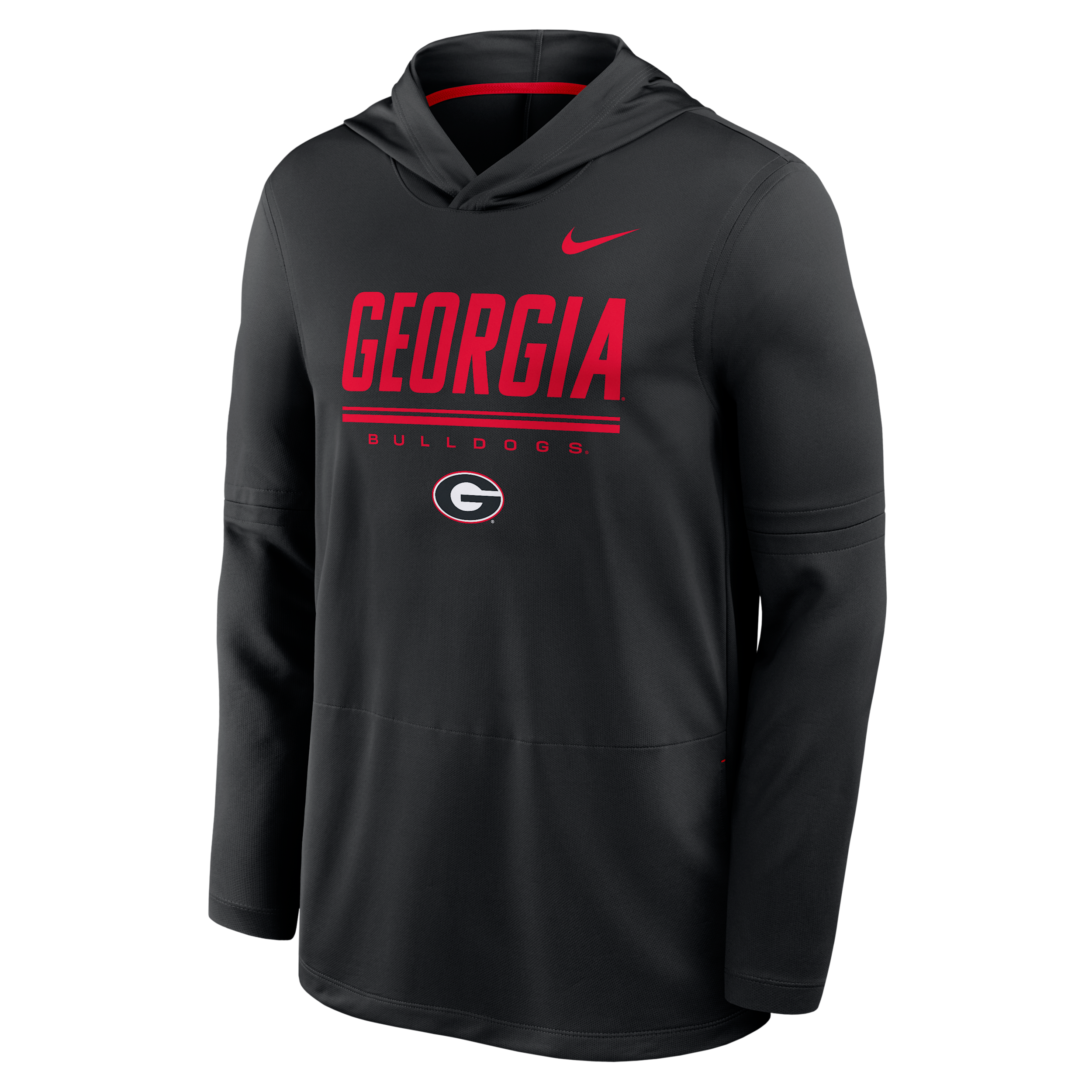 Nike Men's Black Georgia Bulldogs 2026 Sideline Lightweight Dri-fit Long Sleeve Hooded Sweatshirt - Black
