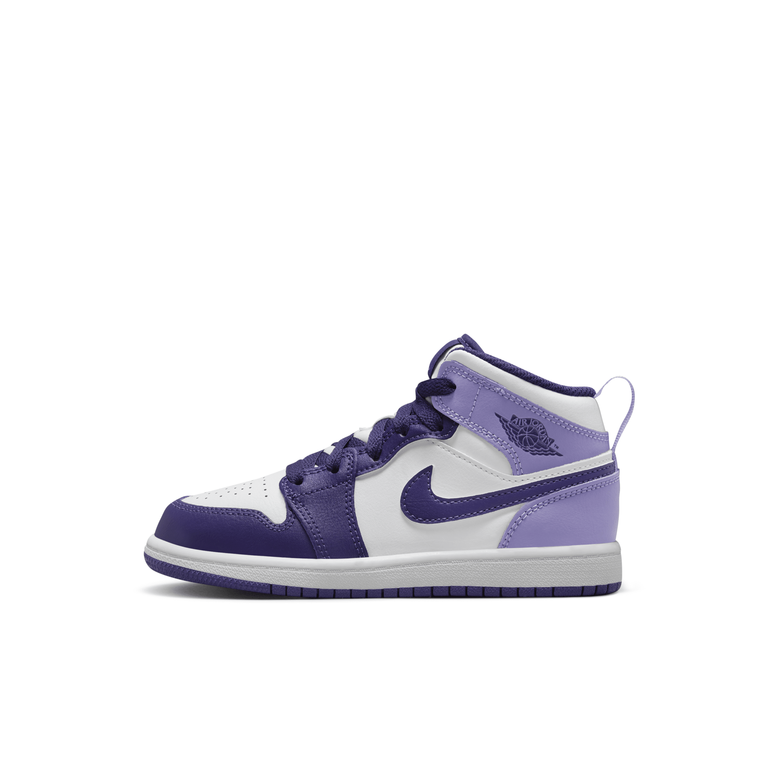 Jordan Babies' 1 Mid Little Kids' Shoes In Purple