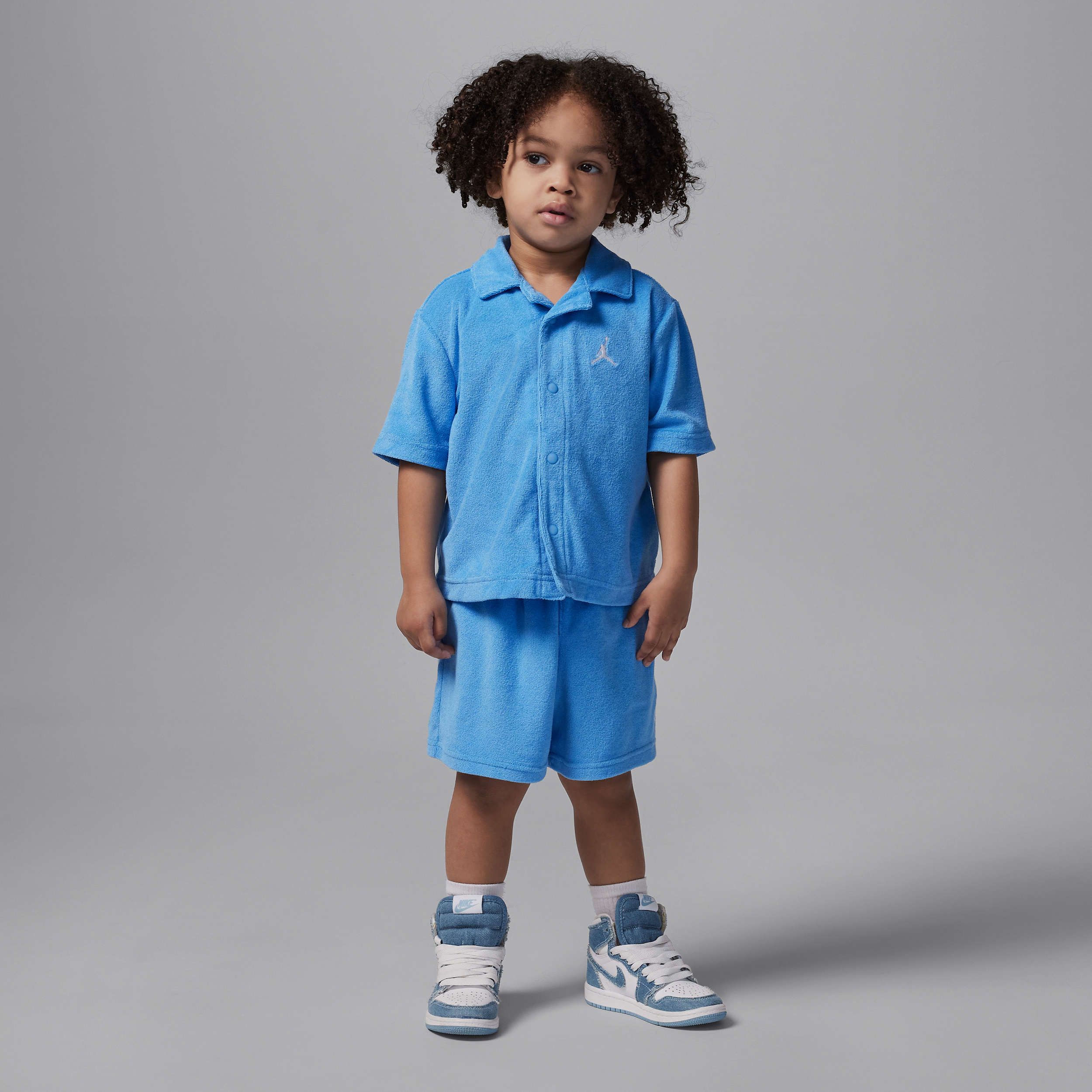 Jordan Toddler 2-Piece Terry Cloth Camp Set in Blue 75F000-B9F 48$
