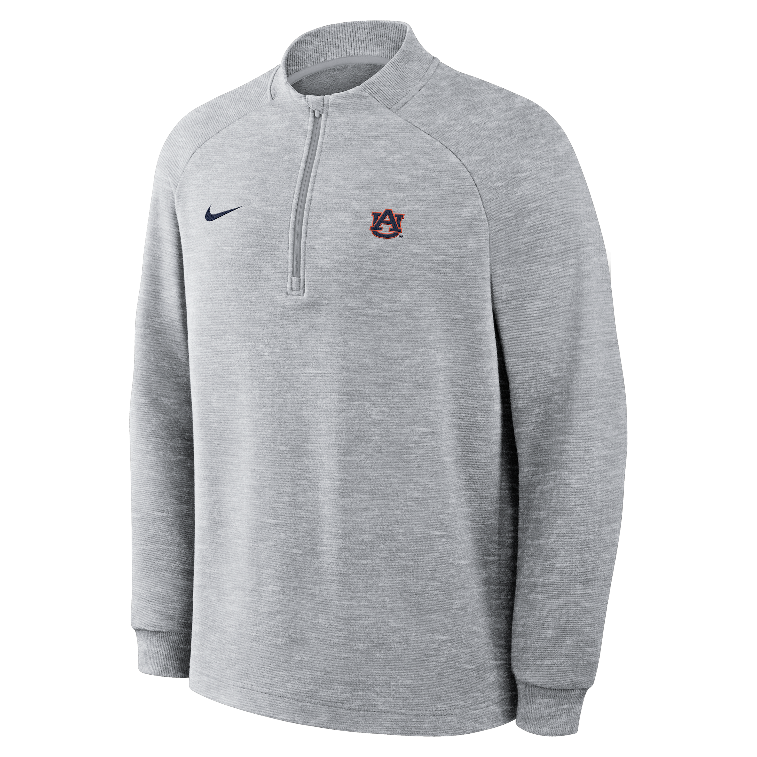 Nike Men's Gray Auburn Tigers Par Raglan Tri-Blend Therma-fit Half-Zip Pullover - Gray