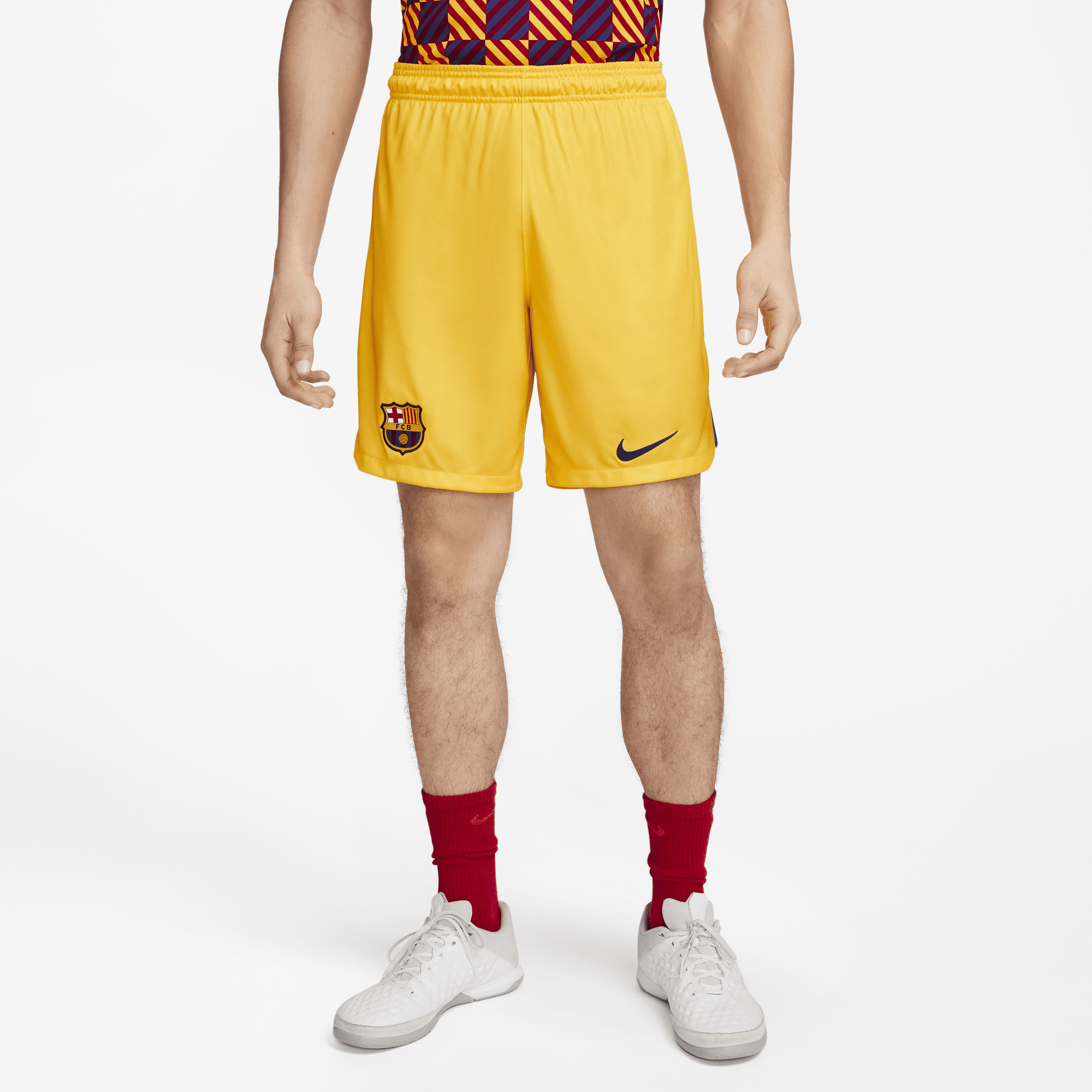Shop Nike Fc Barcelona 2023/24 Stadium Fourth  Men's Dri-fit Soccer Shorts In Yellow
