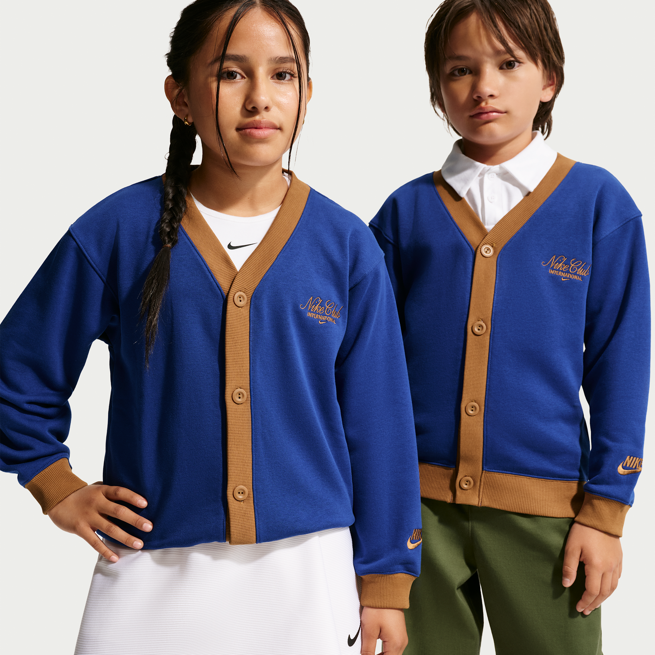Nike Sportswear Club Big Kids' Cardigan in Blue | IM5082-455