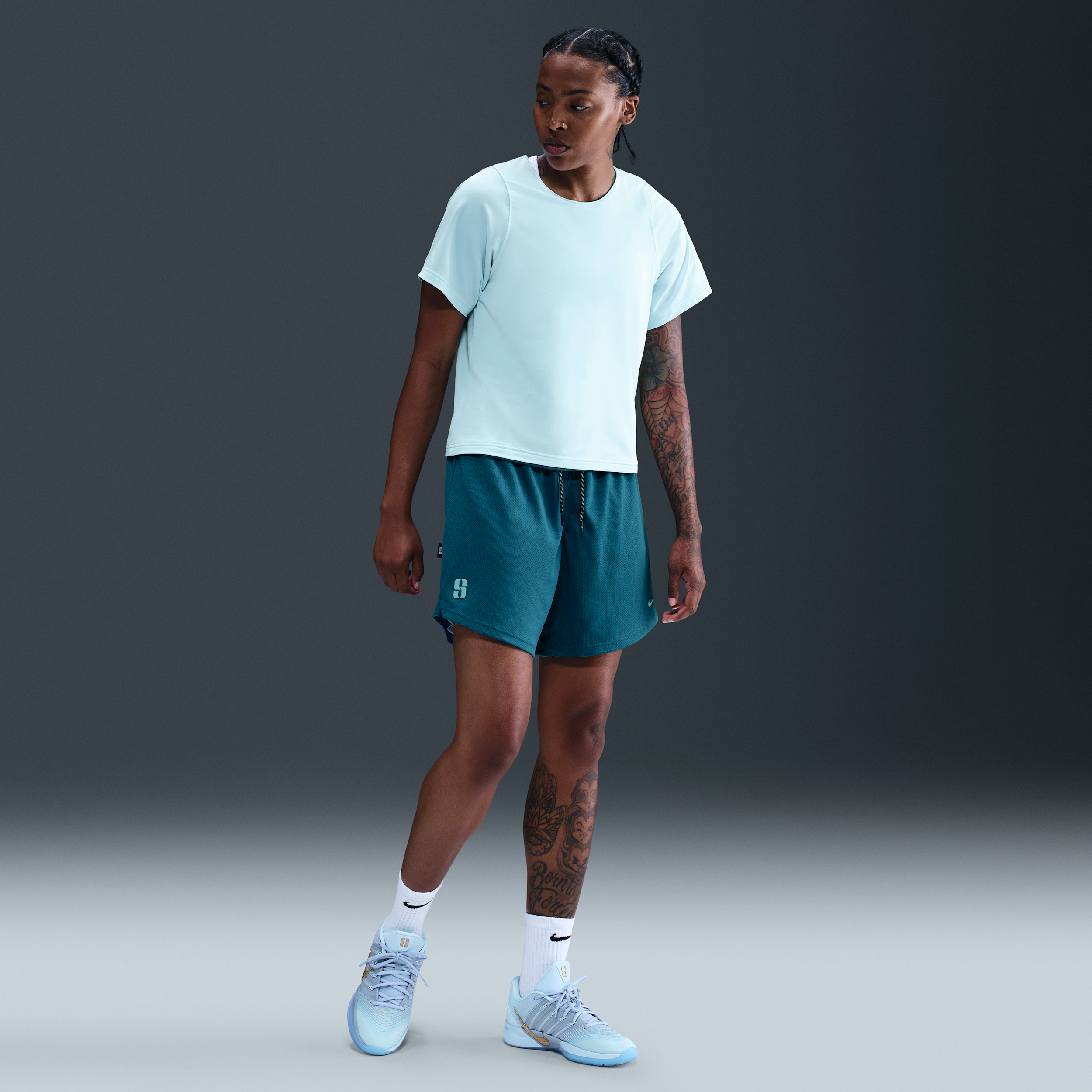 Nike Women's Sabrina Dri-fit Reversible Basketball Shorts In Blue