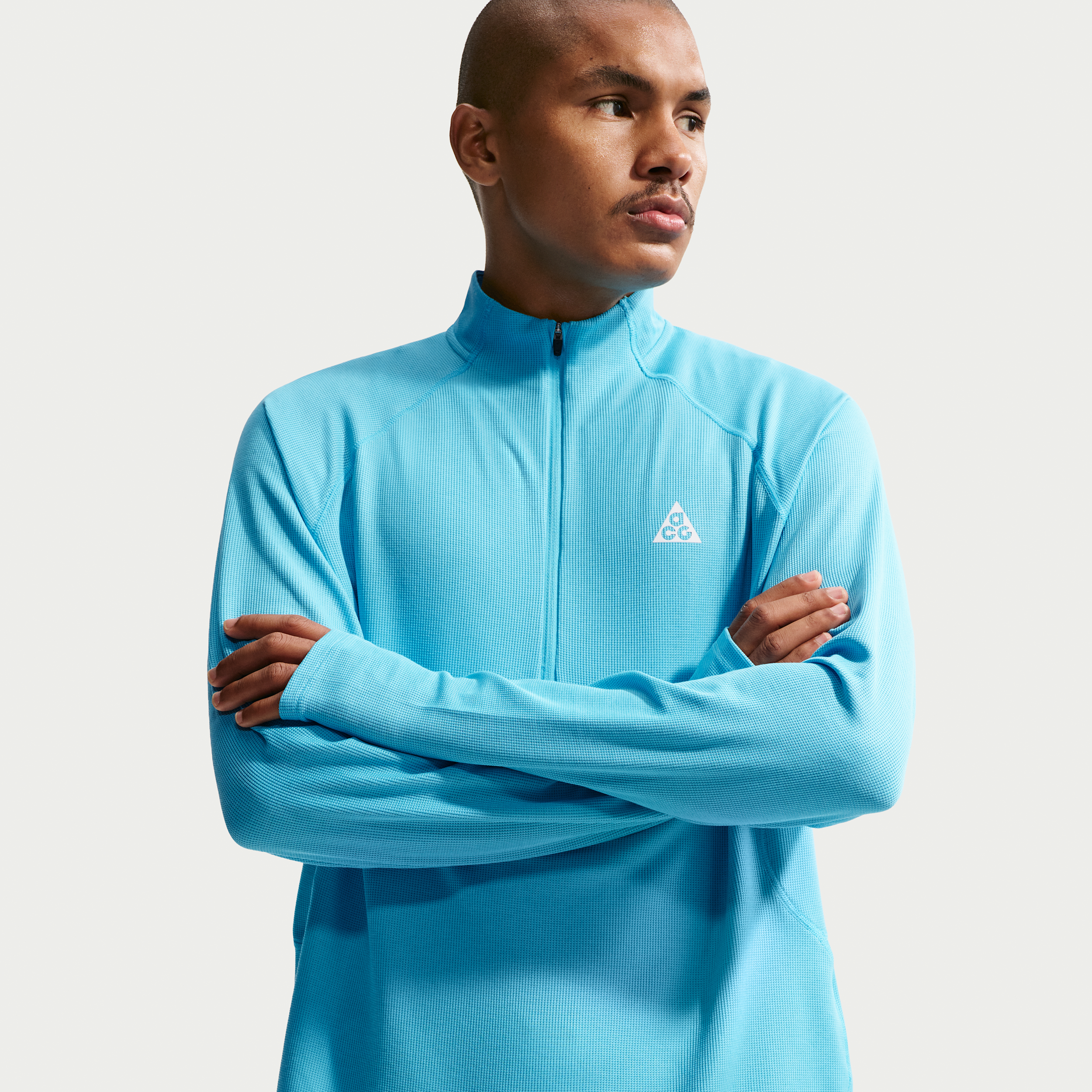 Men's Nike ACG Dri-FIT Mid-Layer 1/4-Zip Trail Running Top in Blue | IO9669-416
