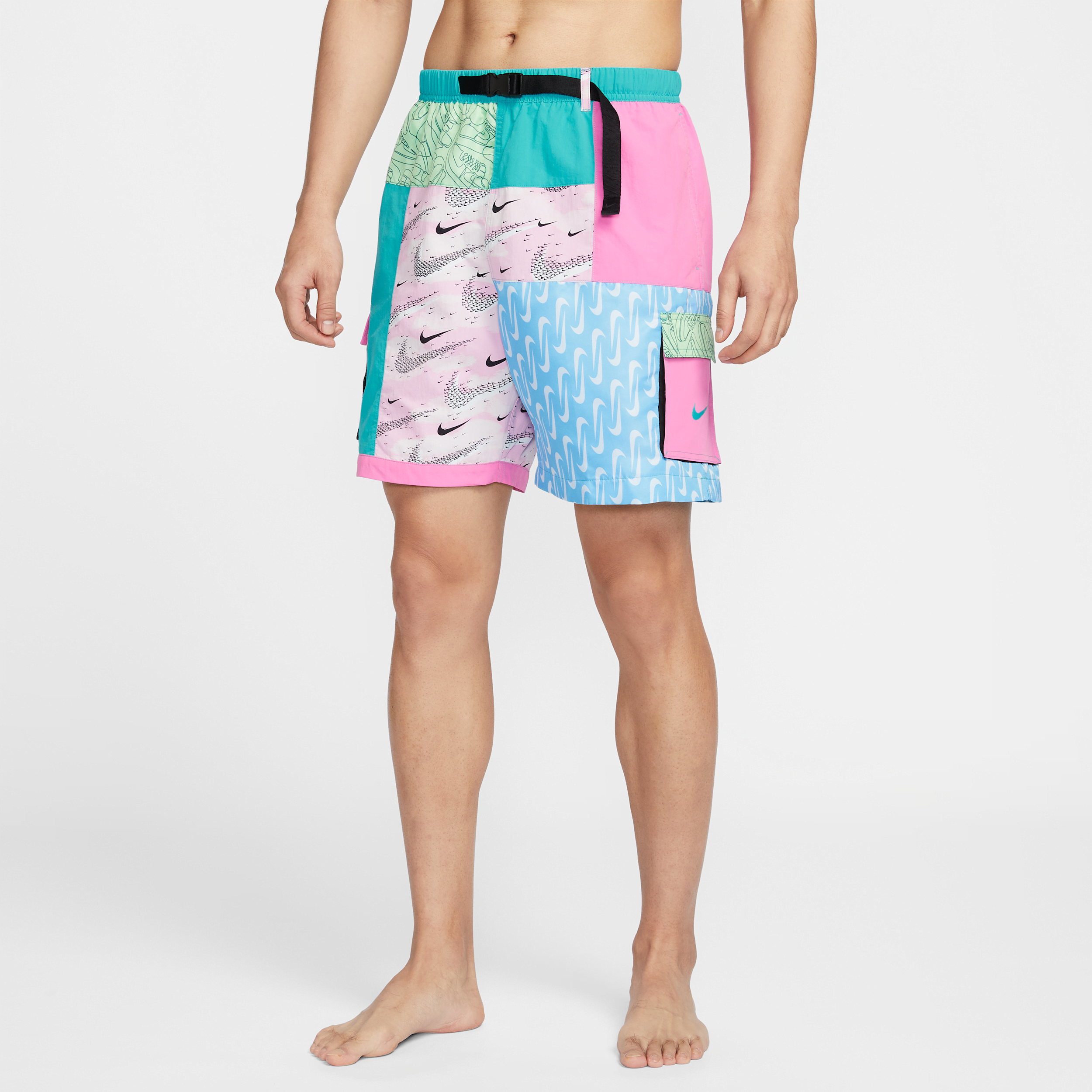 Nike Men's Swim Voyage 7" Volley Shorts In Green
