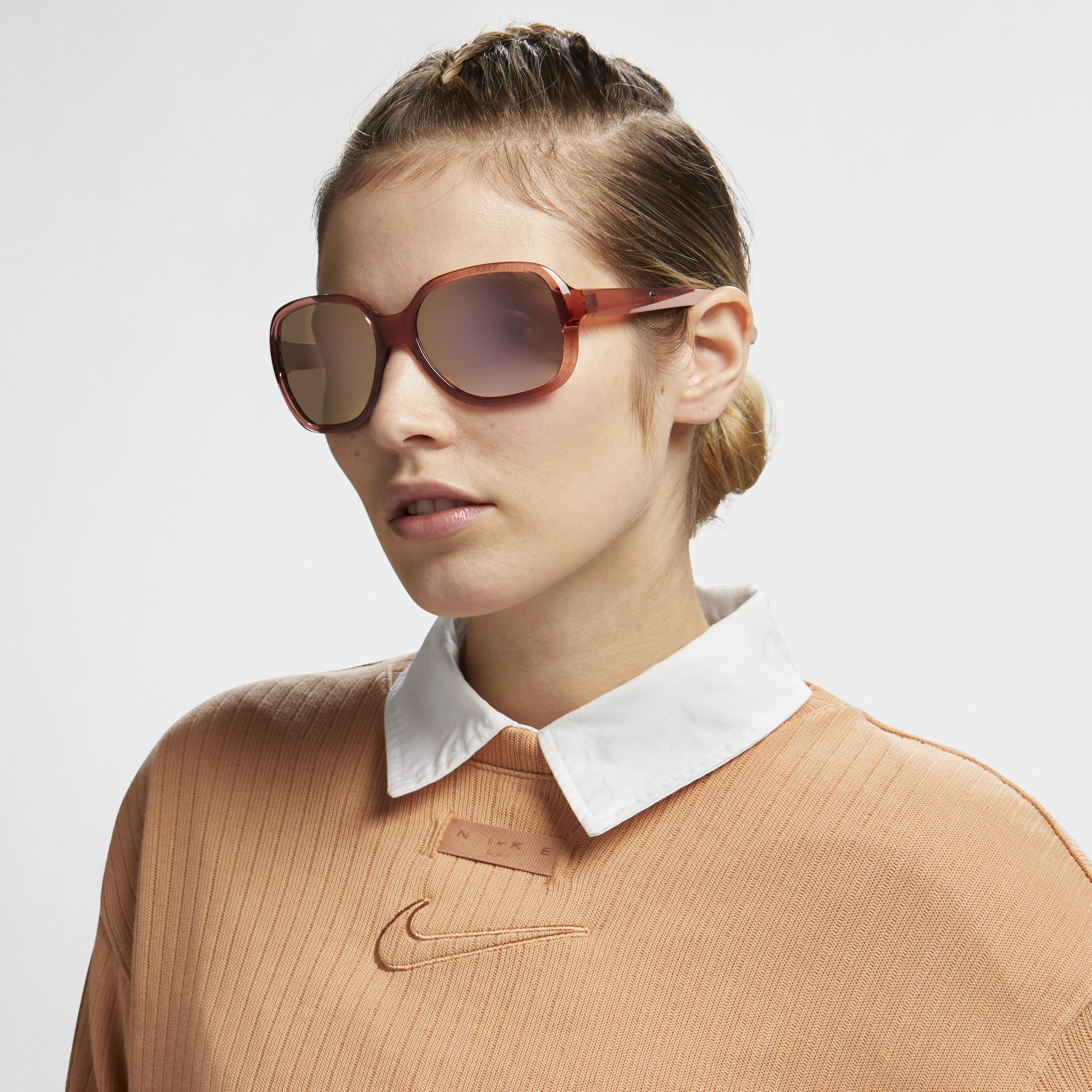 Shop Nike Women's Audacious Mirrored Sunglasses In Pink