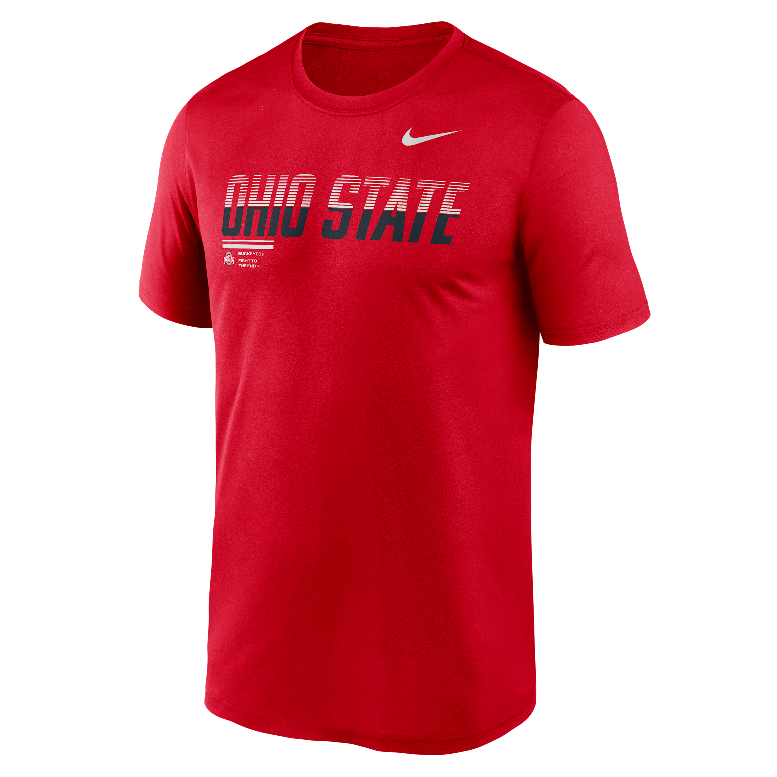 Ohio State Sideline Legend Nike Men's Dri-FIT College T-Shirt in Red | 02TI65NOH-7SB