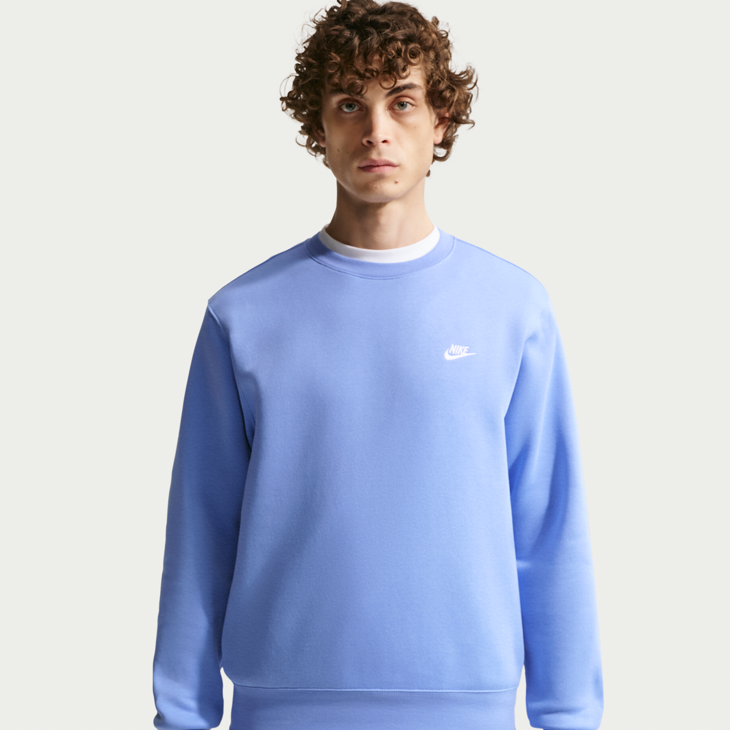 Nike Men's Club Fleece Crew in Blue | FN3886-494
