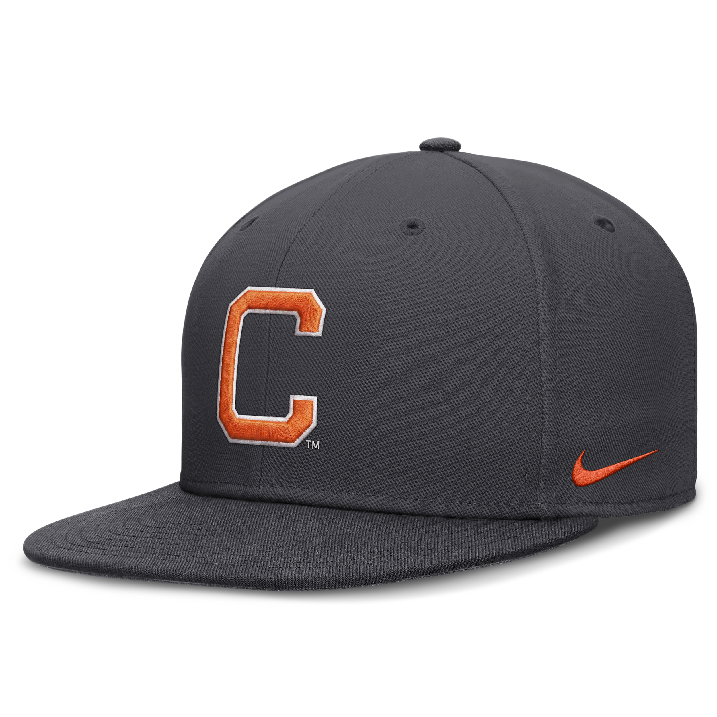 Clemson Pro Nike Men's Dri-FIT College Fitted Hat in Grey | NC1106FCLN-V93