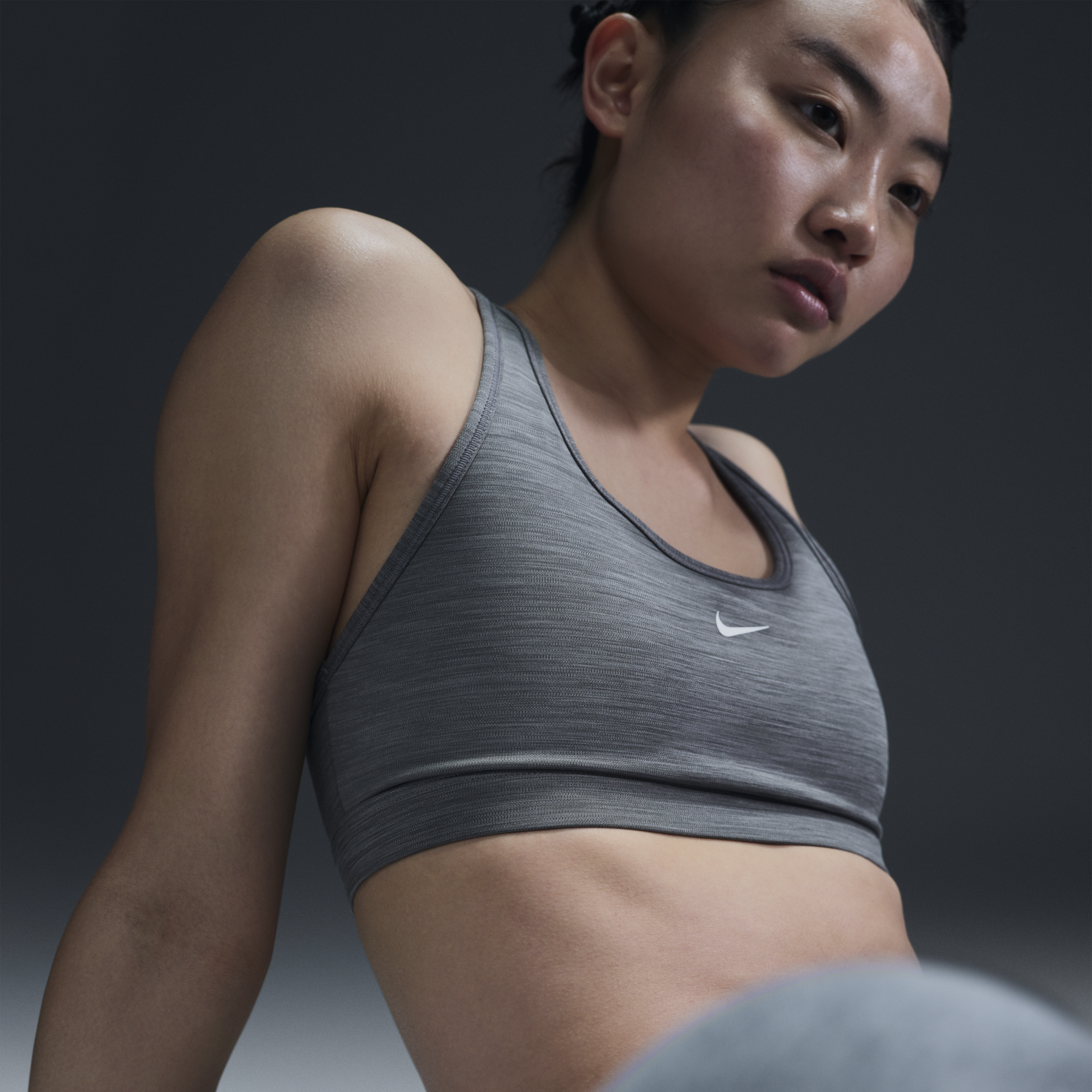 Nike Women's Swoosh Light Support Non-Padded Sports Bra in Grey | DX6817-085