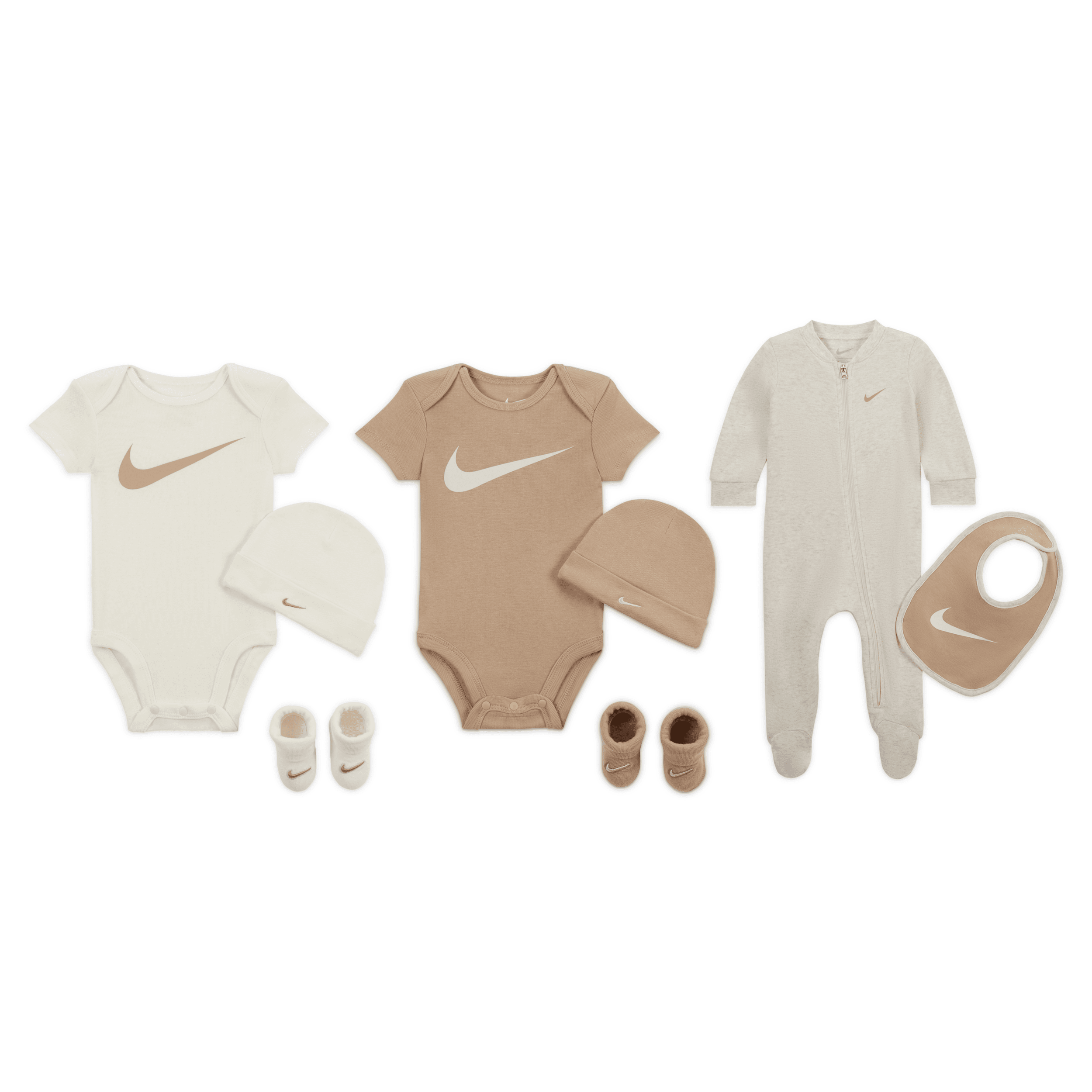 Shop Nike Baby (0-6m) 8-piece Boxed Gift Set In Brown