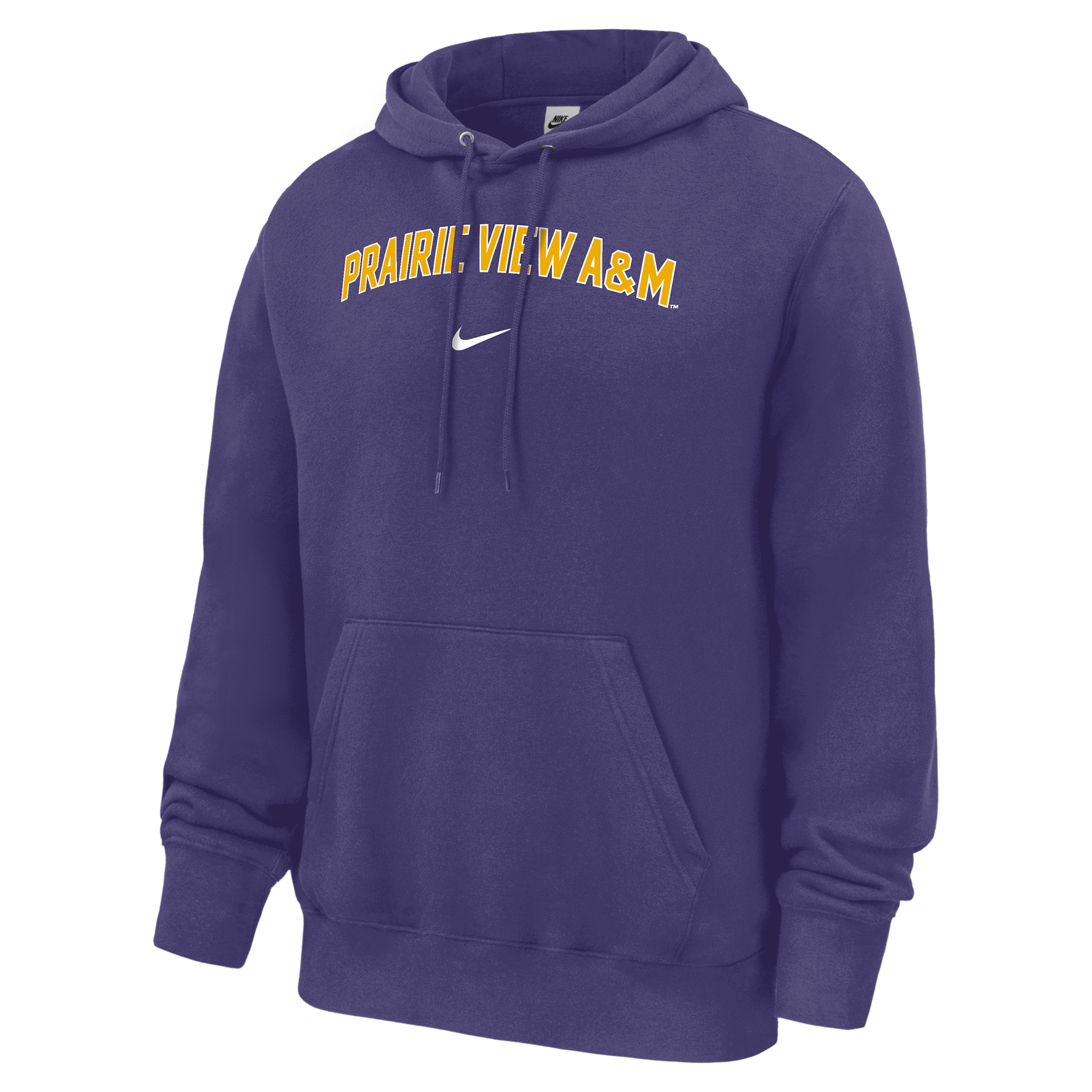 Nike Men's College (Prairie View A&M University) Club Fleece Pullover Hoodie in Purple | M31233PVUN26-ORC