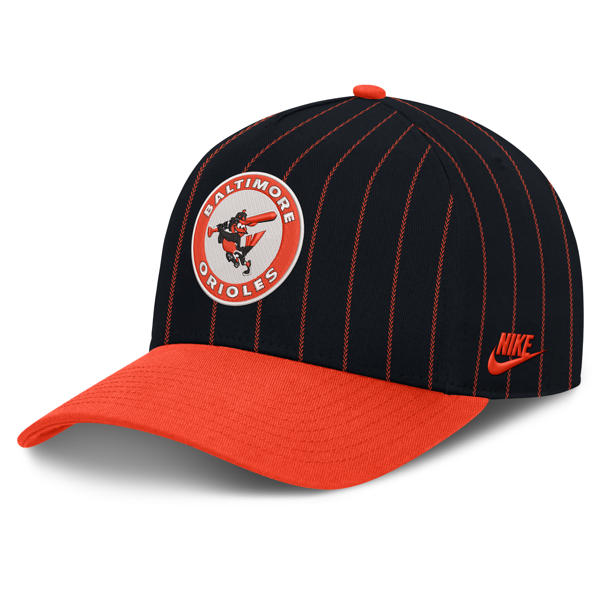 Baltimore Orioles Cooperstown Rise Nike Men's MLB A-Frame Adjustable Hat in Black | NB1D088NBBI-JC9