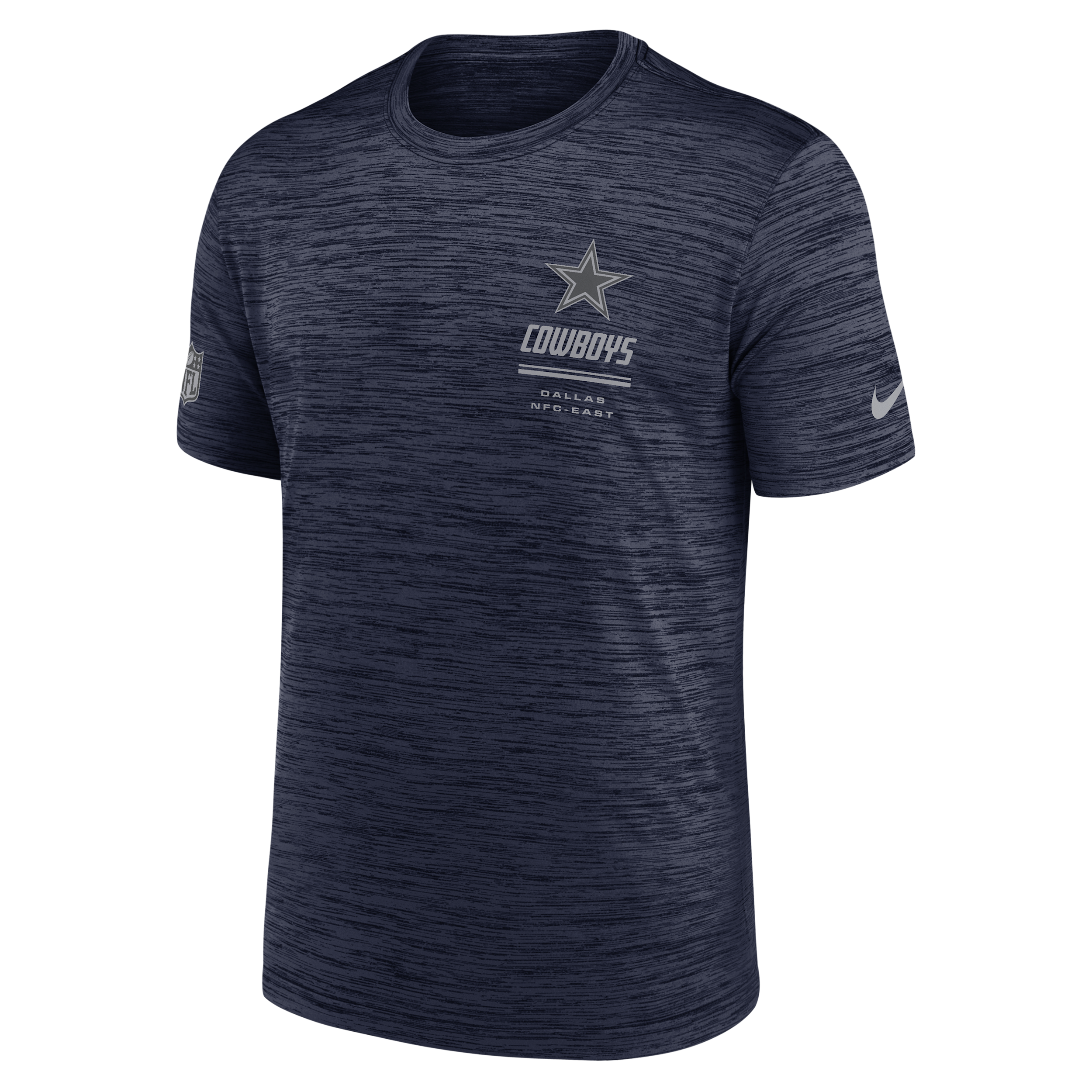 Dallas Cowboys Sideline Team Issue Velocity Nike Men's Dri-FIT NFL T-Shirt in Blue | 02ER41S7RD-7VD