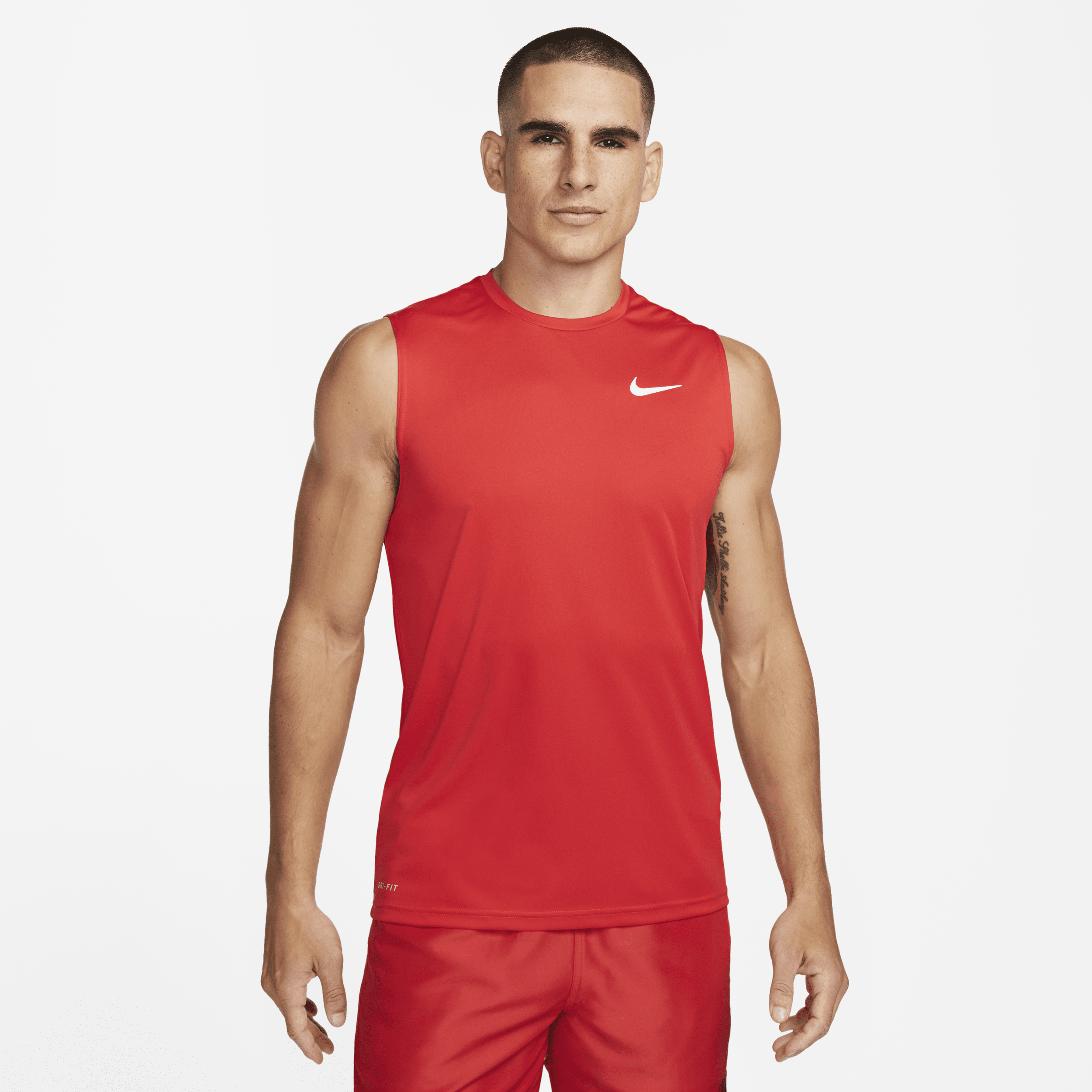 Nike Men's Essential Sleeveless Hydroguard Swim Shirt In Red