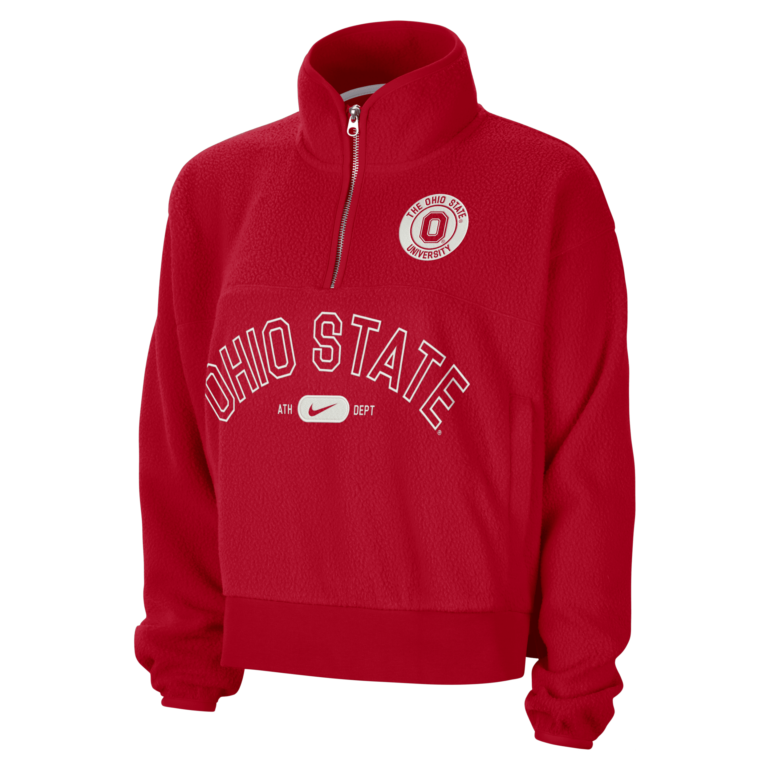 Shop Nike Ohio State Fly  Women's College 1/4-zip Jacket In Red