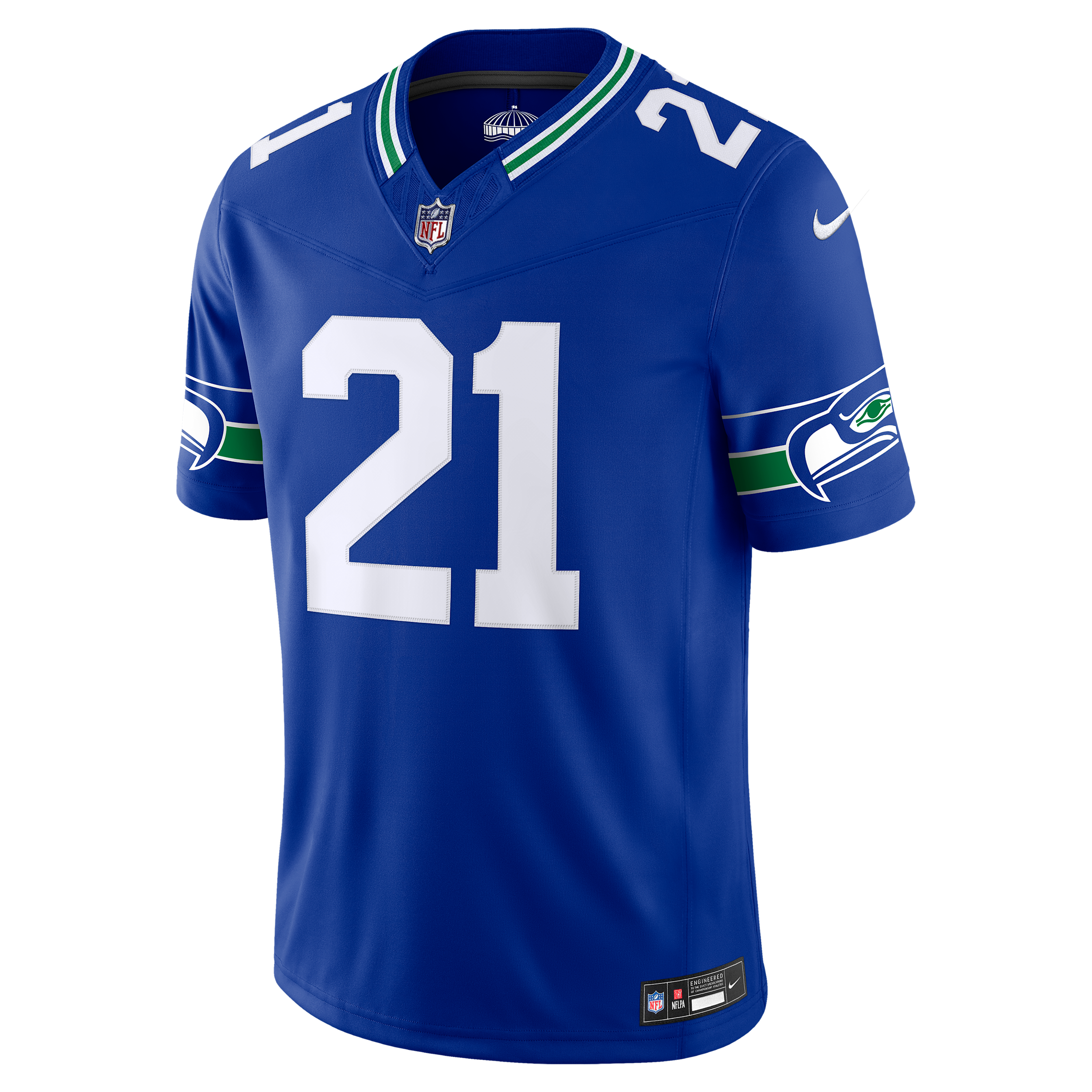 Men's Nike Devon Witherspoon Royal Seattle Seahawks Alternate Vapor F.U.S.E. Stitched Limited Jersey