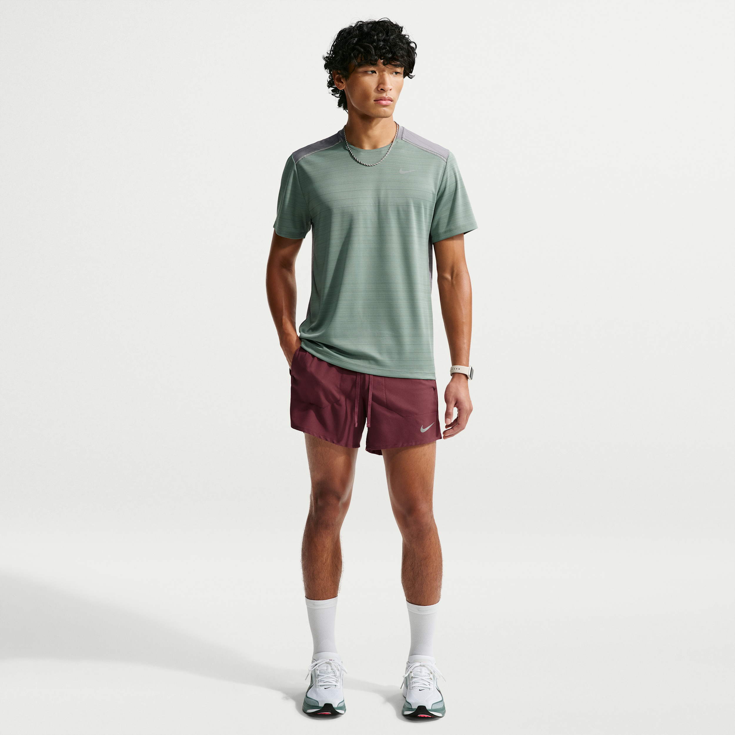 Nike Men's Stride Dri-FIT 5" 2-in-1 Running Shorts in Brown | IF2034-255