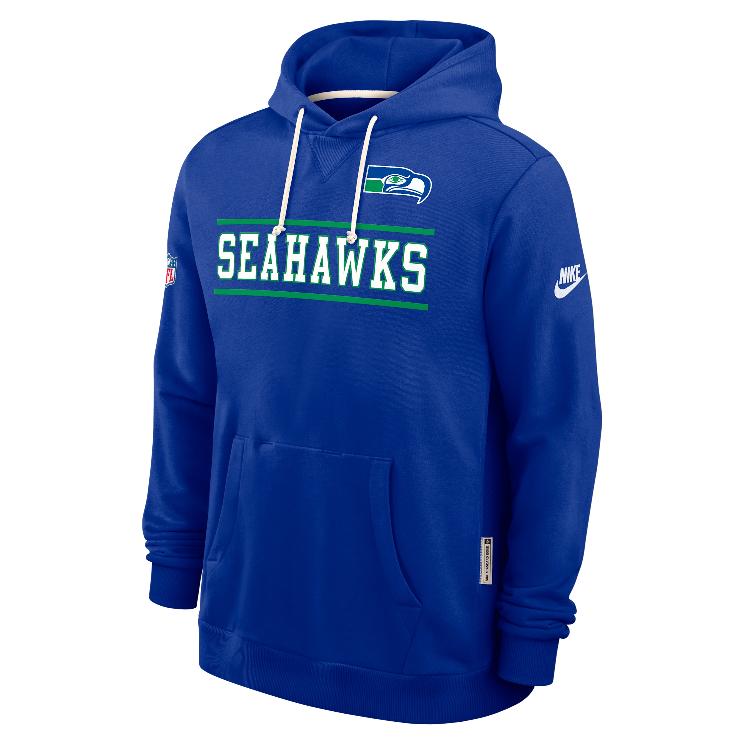 Seattle Seahawks Alt Standard Issue Nike Men's Dri-FIT NFL Pullover Hoodie in Blue | 03AZ4DAQ78-PT1