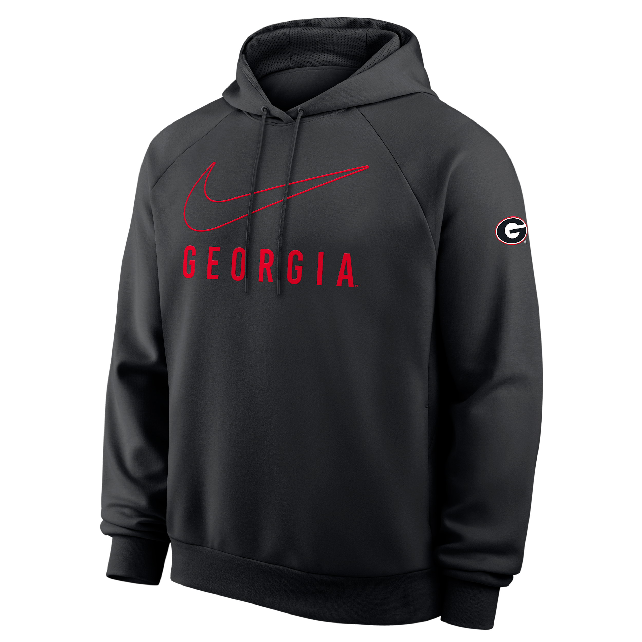 Nike Georgia Premium Performance  Men's Dri-fit College Pullover Hoodie In Black