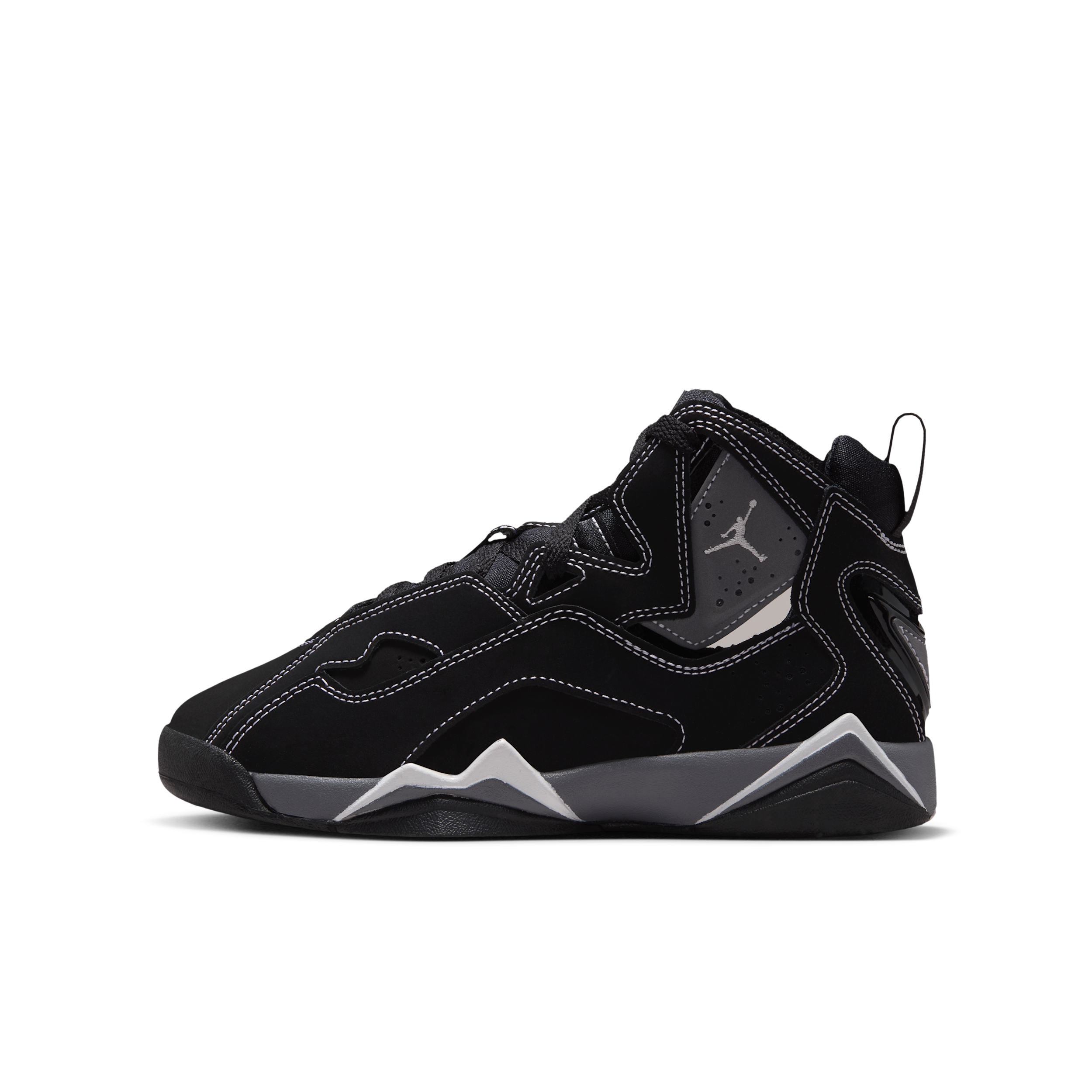 Boys Jordan True Flight - Boys' Grade School Basketball Shoes Black/Silver Size 03.5