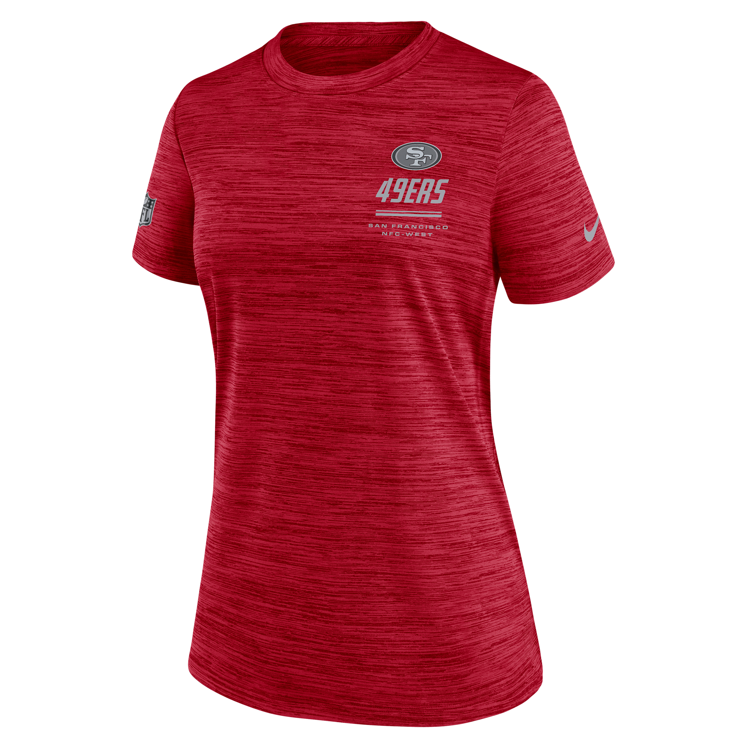 San Francisco 49ers Sideline Velocity Nike Women's Dri-FIT NFL T-Shirt in Red | 03EY6DL9B-7VD