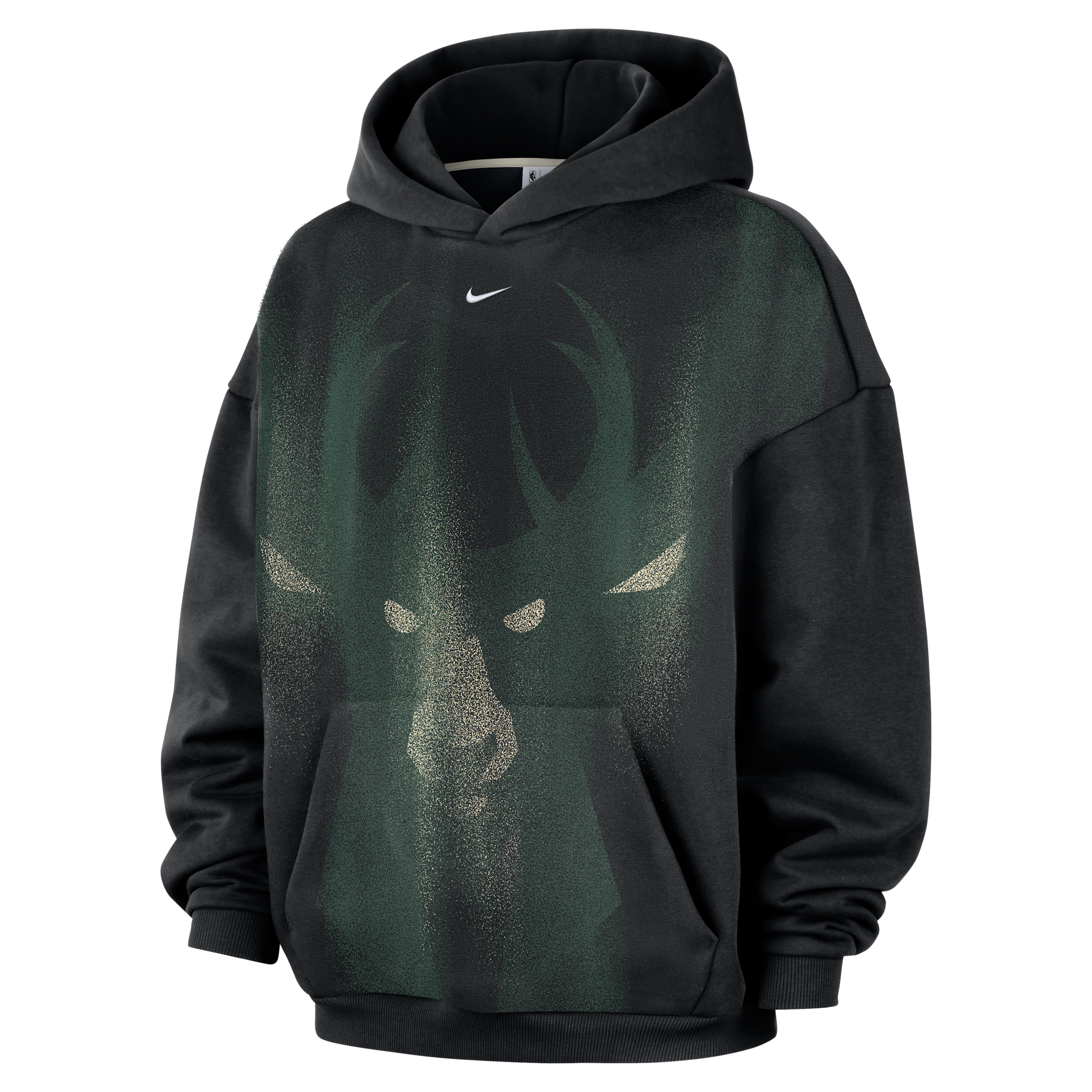 Nike Adult Milwaukee Bucks Worn With Obsession Standard Issue Therma Fleece Icon Hoodie, Men's, Medium, Black
