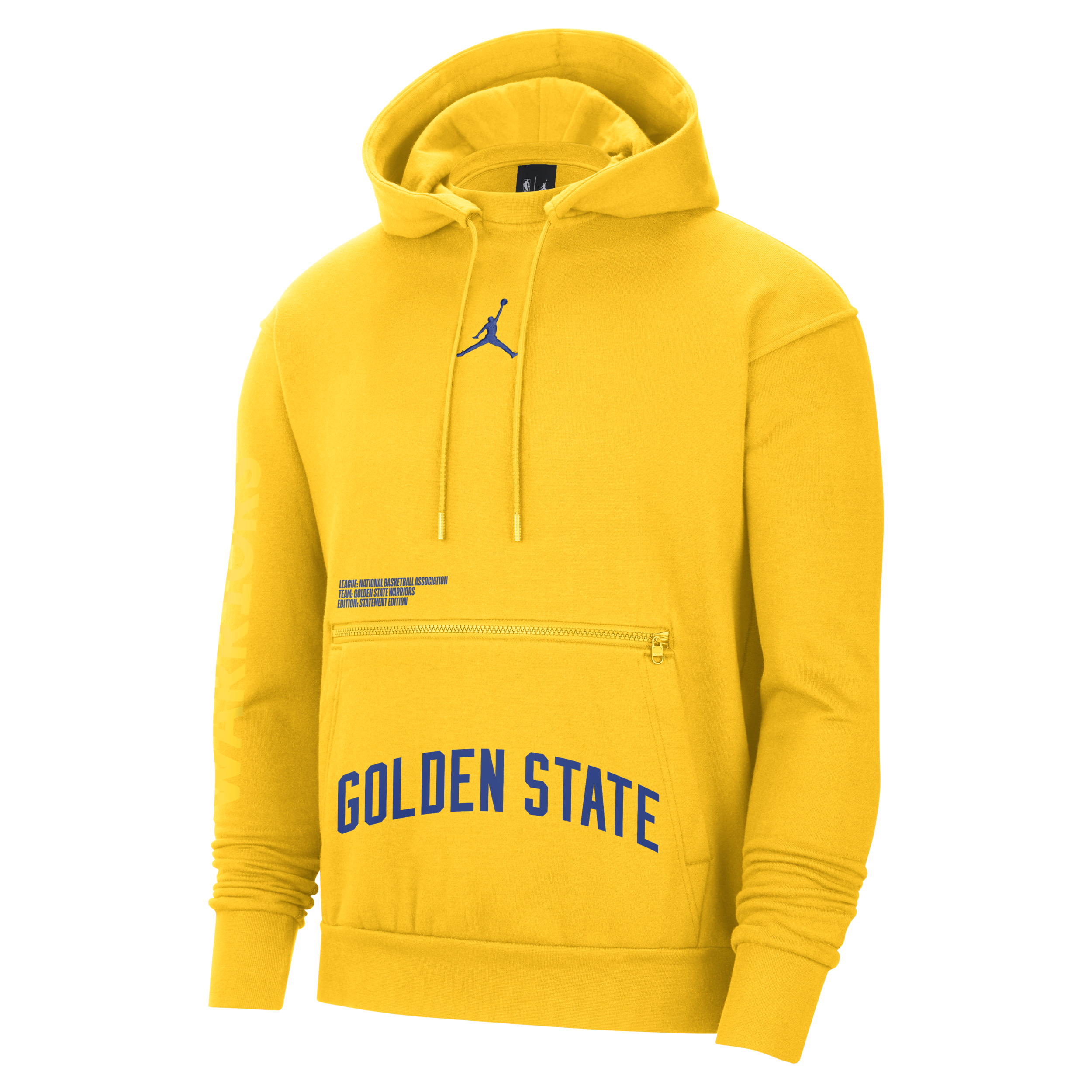 Jordan Men's Golden State Warriors Courtside Statement Edition  Nba Fleece Pullover Hoodie In Yellow