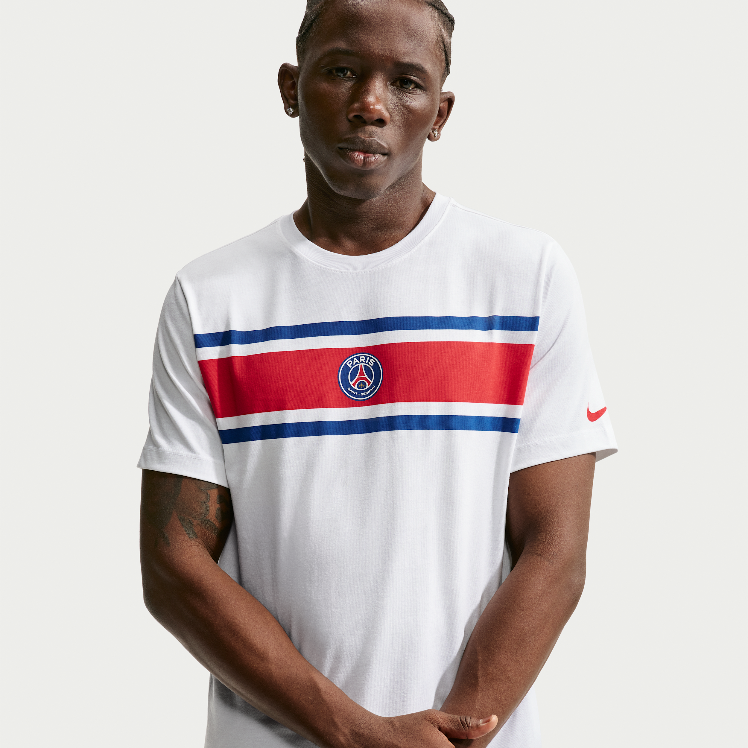 Paris Saint-Germain Nike Men's Soccer T-shirt in White | IQ5040-100