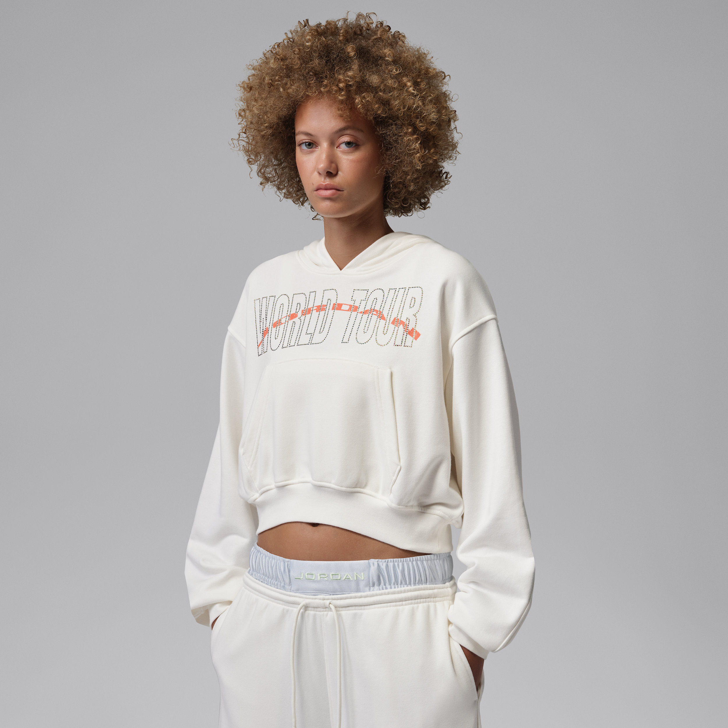 Women's Jordan Brooklyn Fleece Pullover Hoodie in White | IF1398-133
