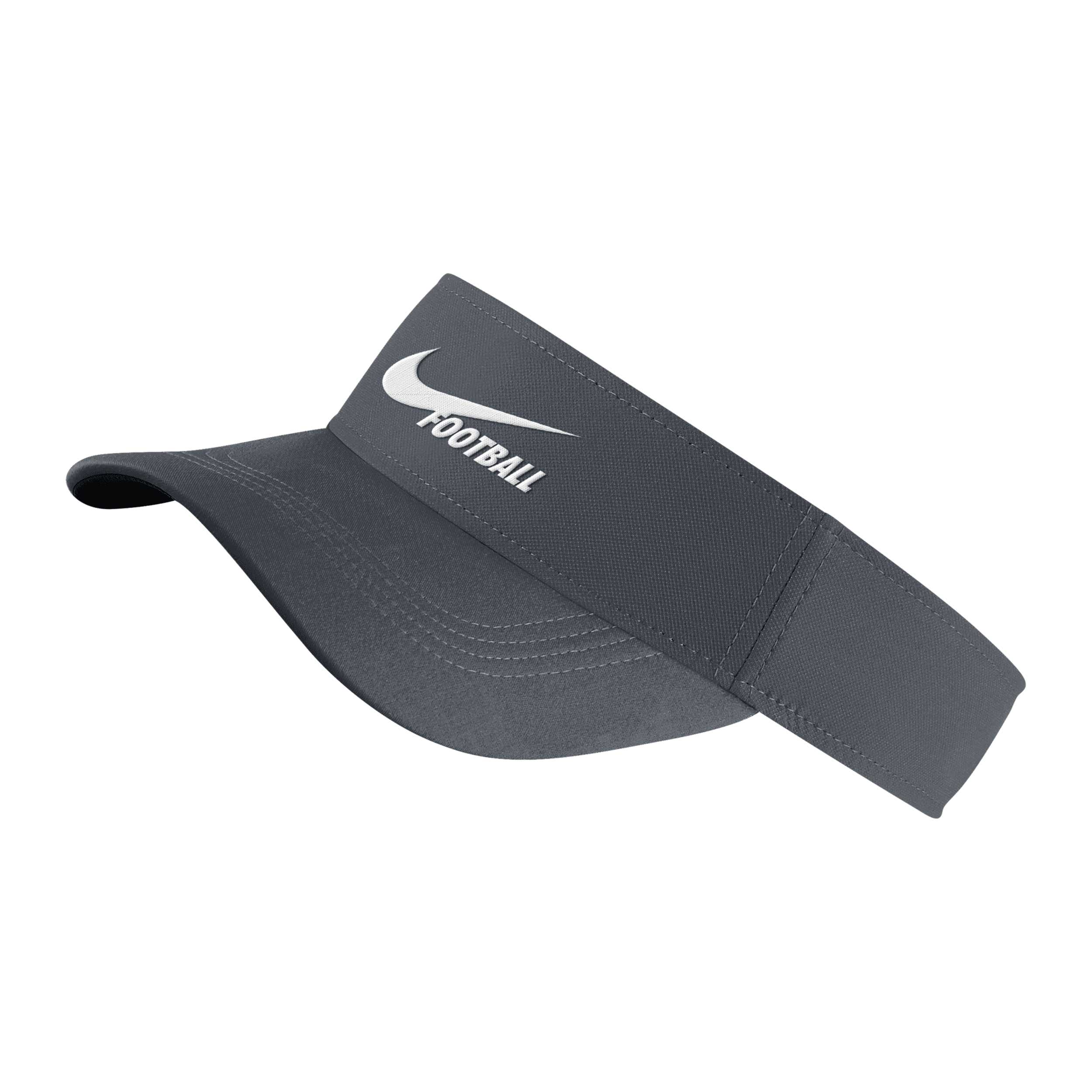 Nike Unisex Dri-fit Swoosh Football Visor In Grey