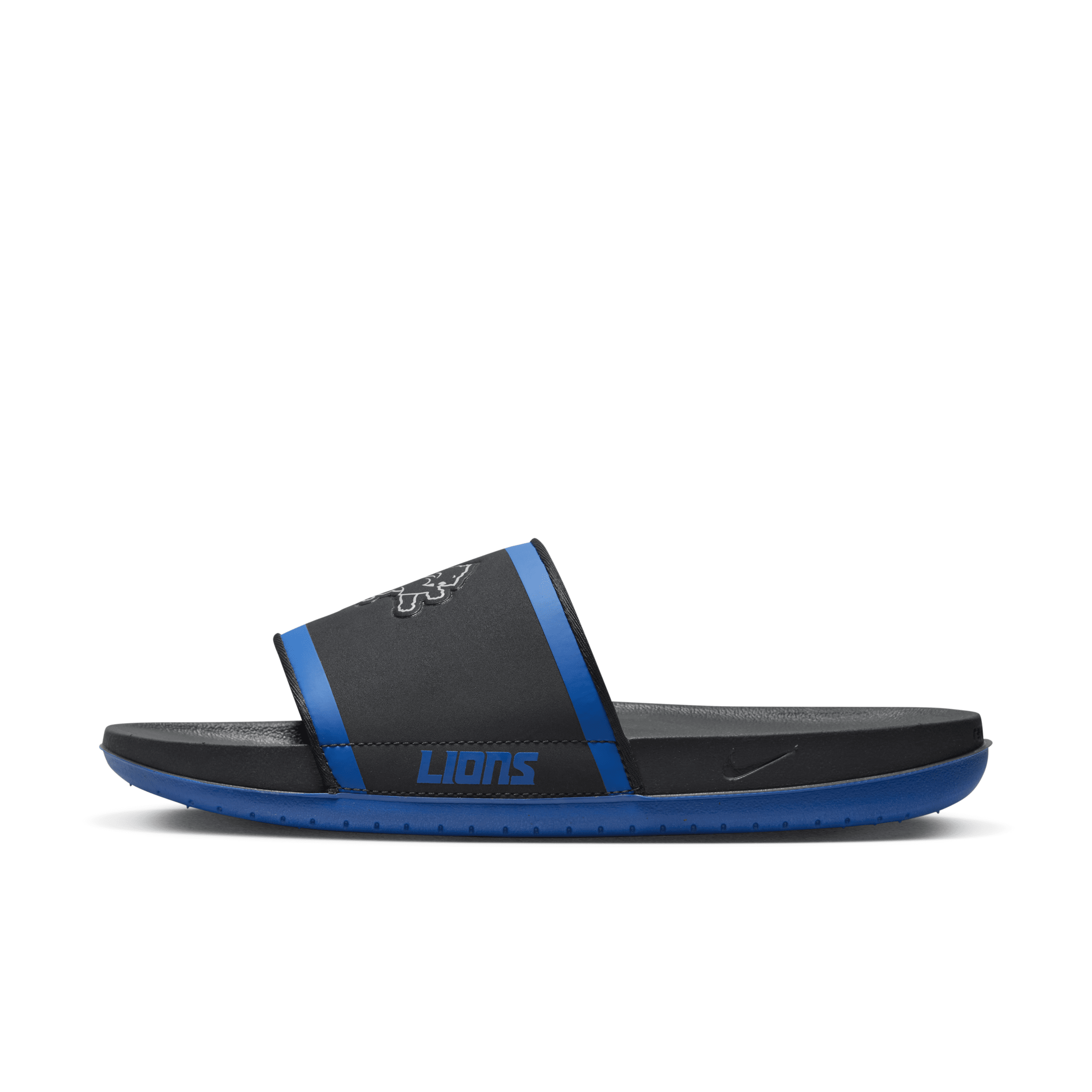 Shop Nike Men's Offcourt (nfl Detroit Lions) Slides In Grey