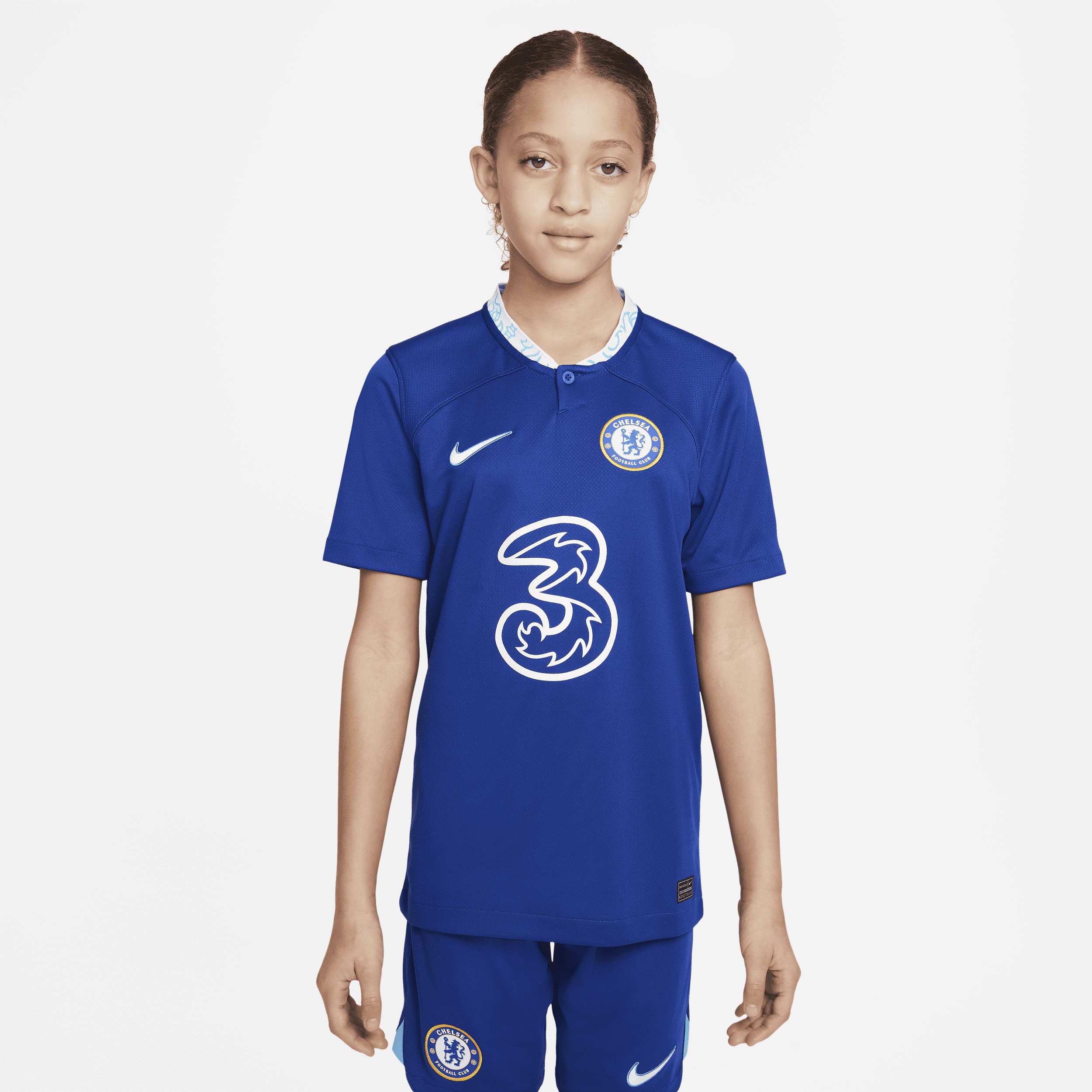 Nike Chelsea Fc 2022/23 Stadium Home Big Kids'  Dri-fit Soccer Jersey In Blue